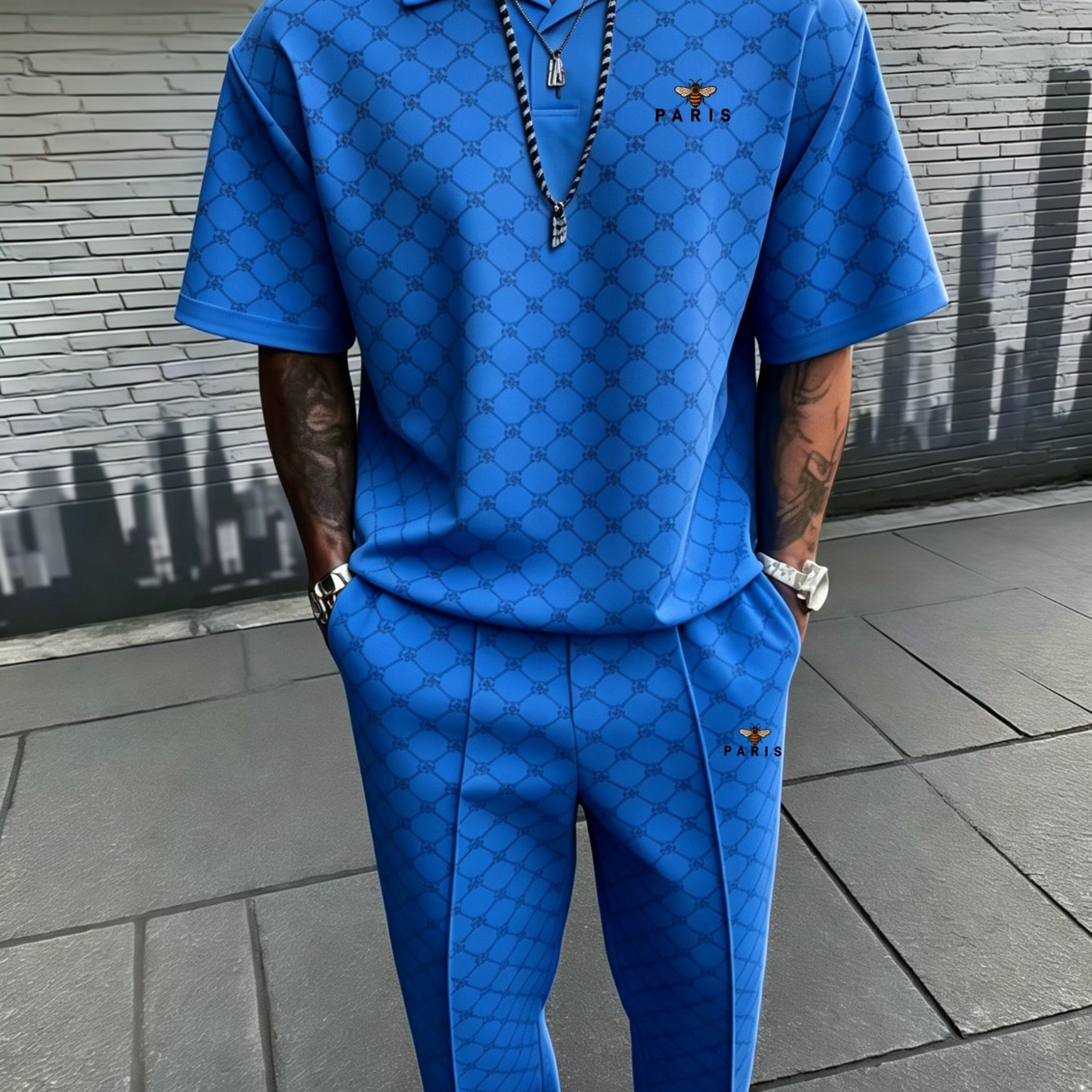 Image of 2026 Men's Casual 2pcs Set: 2025 Short-sleeved Shirt And Casual Trousers, Stylish Travel Attire, In Multiple Colors, A Great Holiday Surprise Option