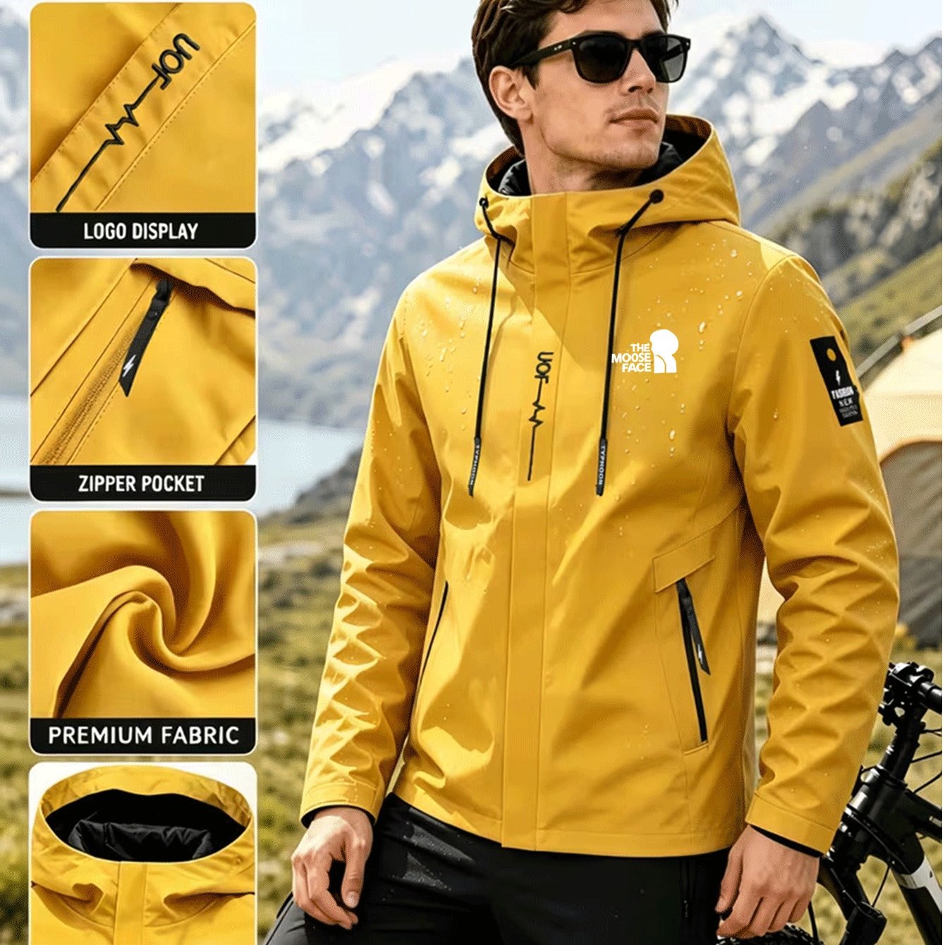 Men's Autumn/Winter Jacket, Full-Zip Hooded Coat