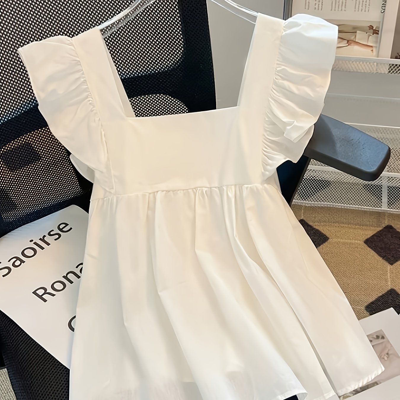 TEMU Fresh Cute Gentle Puff Sleeve Bow Shirt