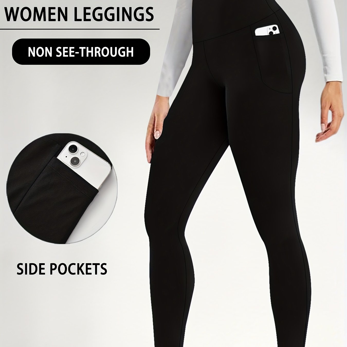 Super Soft Leggings With Pockets For Women.high Waisted Tummy Control Workout Yoga Running Pants Leggings