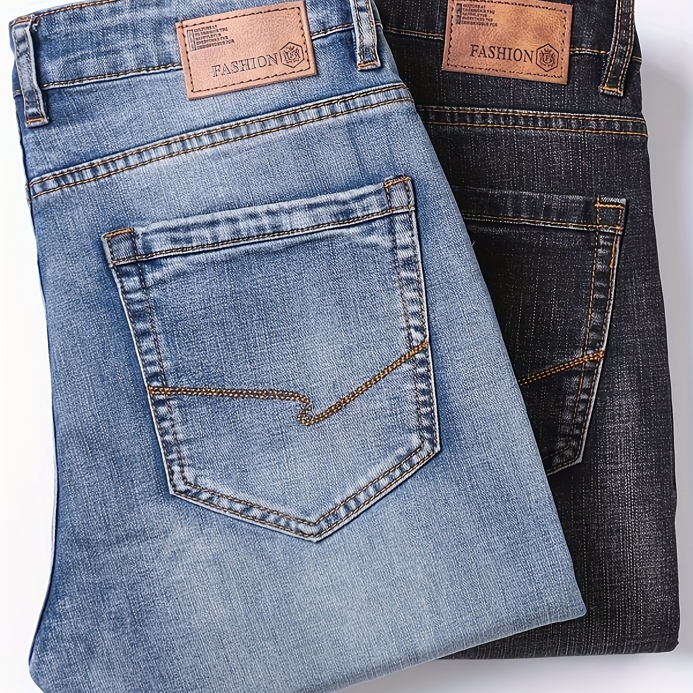 TEMU Men's Casual Jeans Long Pants, Casual Dress Pants