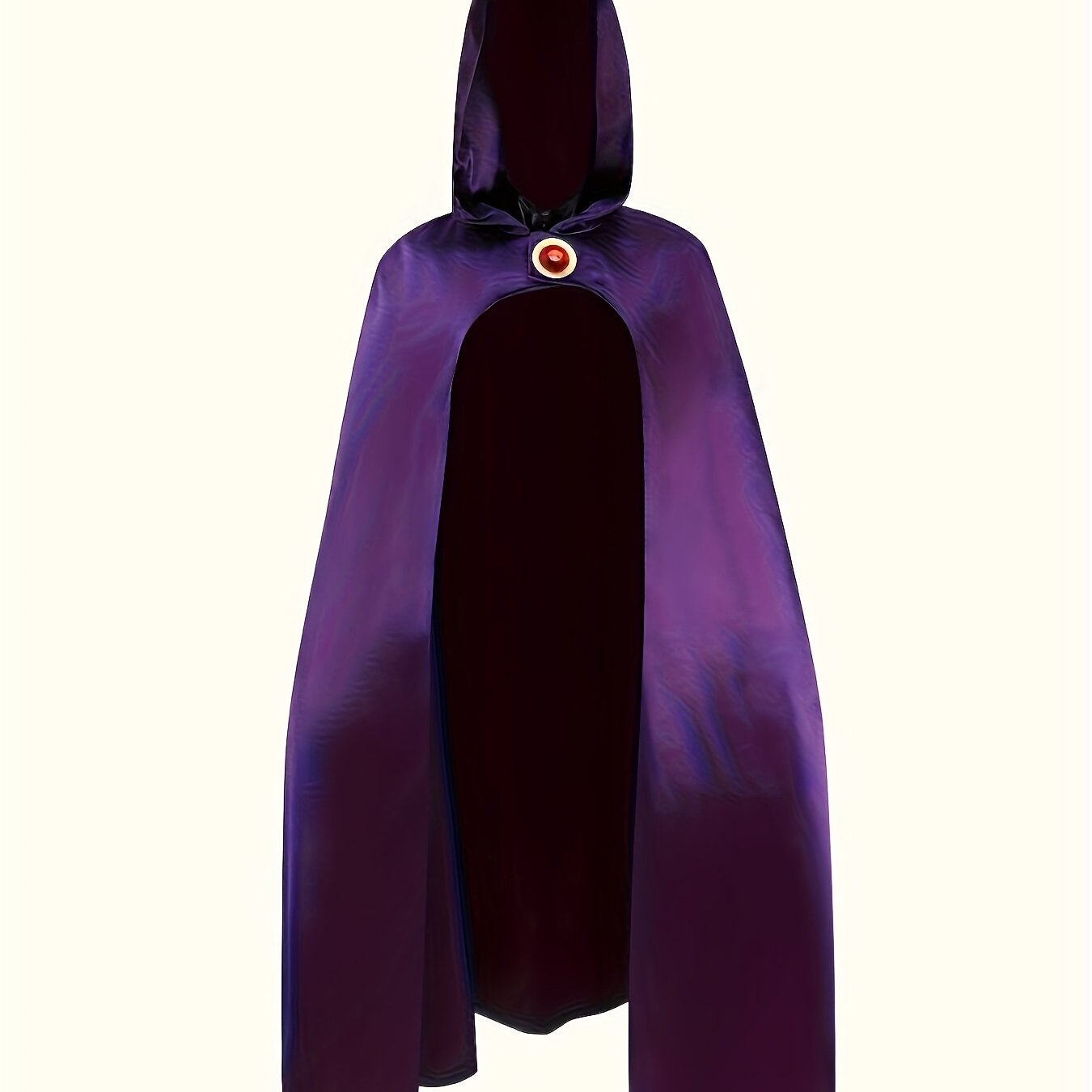 TEMU Mystical Purple Robe Cape - Halloween Costume With Hood, Long Sleeve, And Intricate Design For Cosplay, Role-playing, Or Themed Parties, Themed