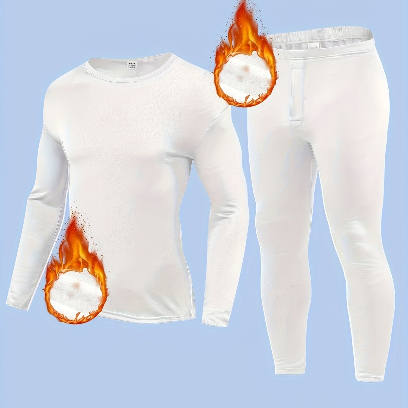 TEMU Men's Warm Base Layer, , Warm And Fashionable, Suitable For Winter, Home Casual