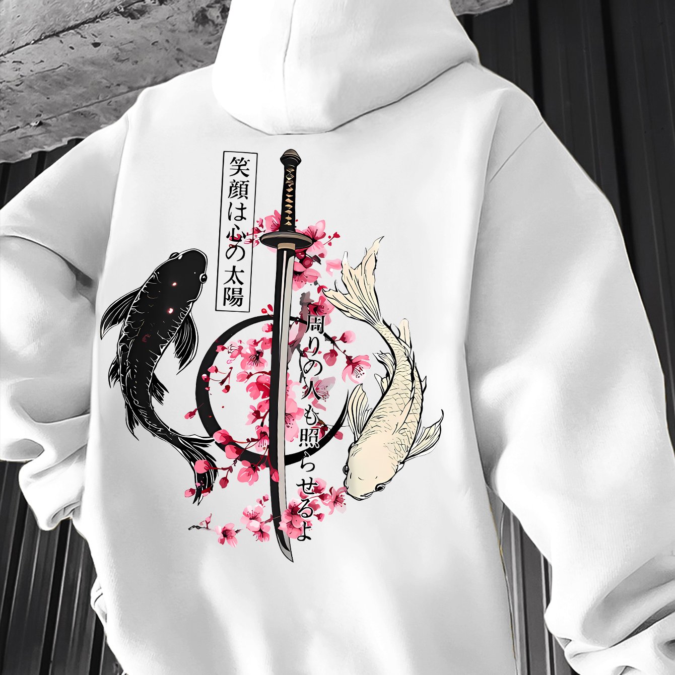 E-shop Kapuzenpullover im japanischen Stil für Herren, Anime- Wind-Stil-Hoodie, aus -Strickstoff, Freizeit-Stil, figurbetonter Hoodie
