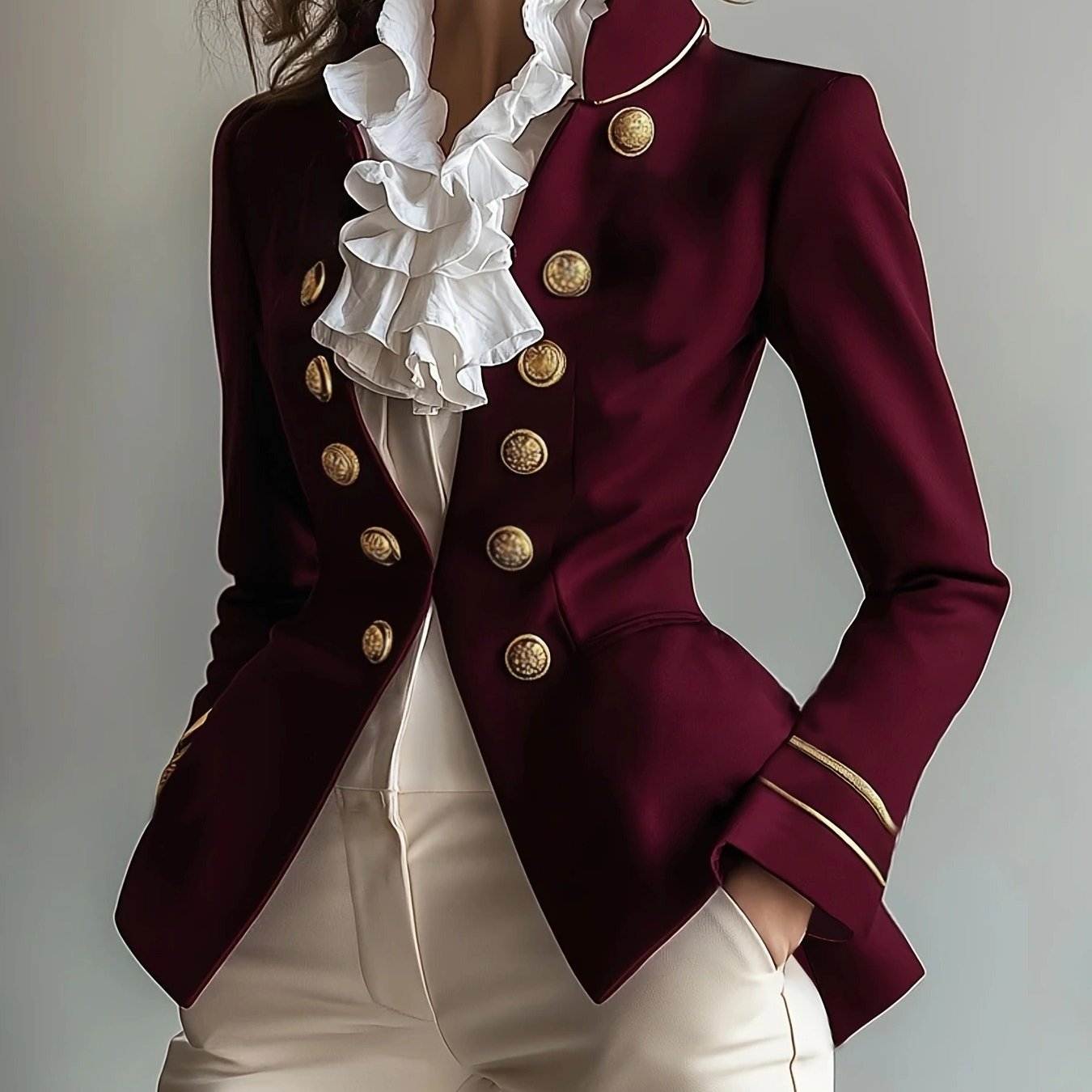 TEMU Fashionable Temperament Casual Elegant Vintage Solid Color Suit Jacket Coat
