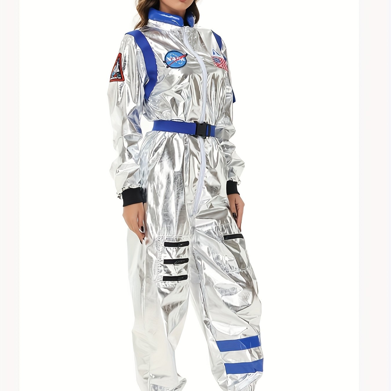 Image of Halloween Performance Costume For Men And Women, The Earth Astronaut Outfit, , Pilot Cosplay, Astronaut Costume