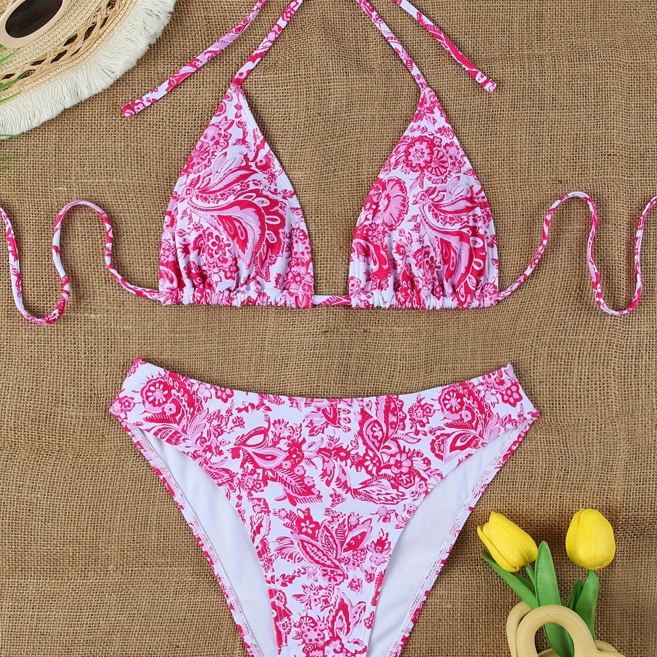 Pink Lace-up Set