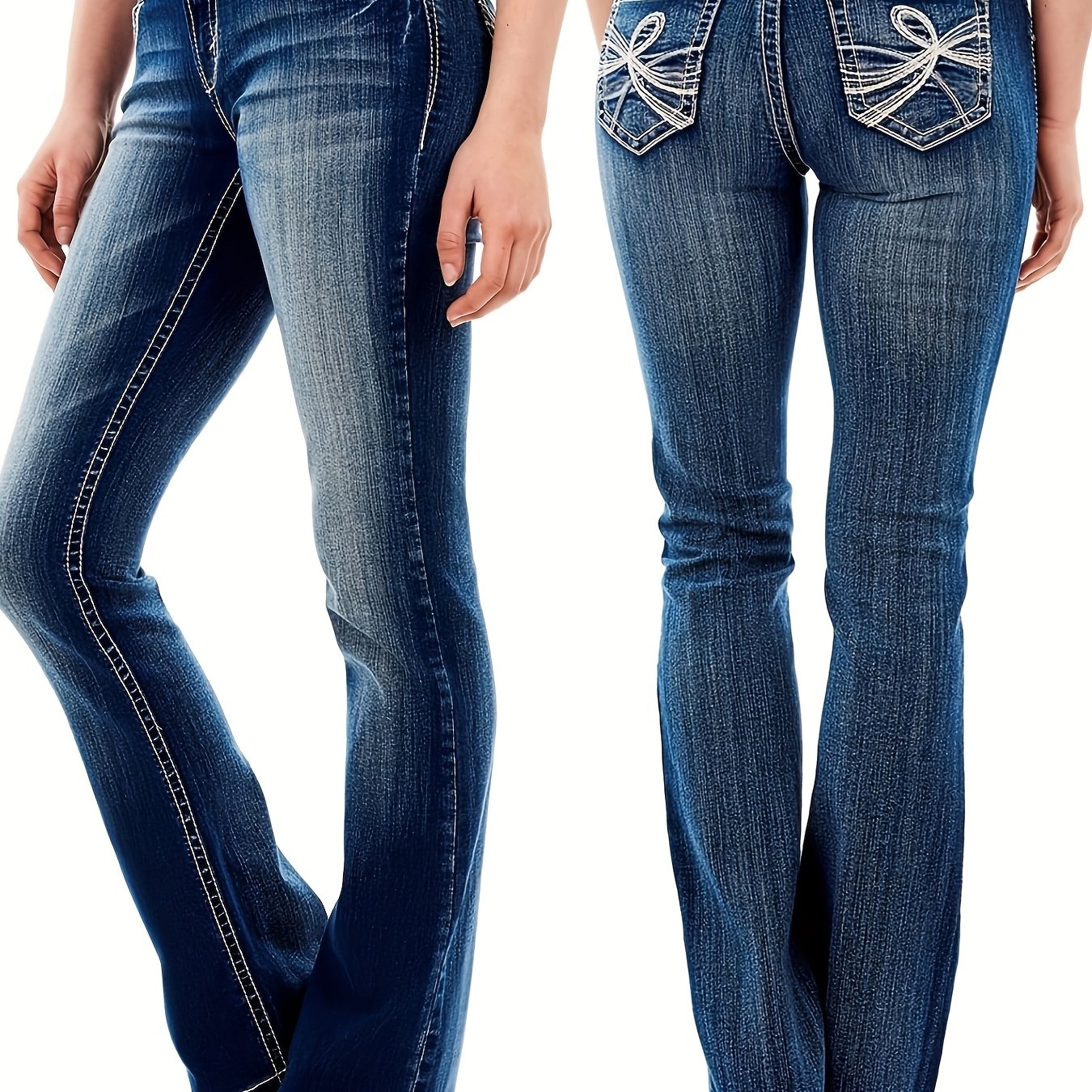 Women's Sweet Curve Boot Leg Jeans, Mid-rise Denim