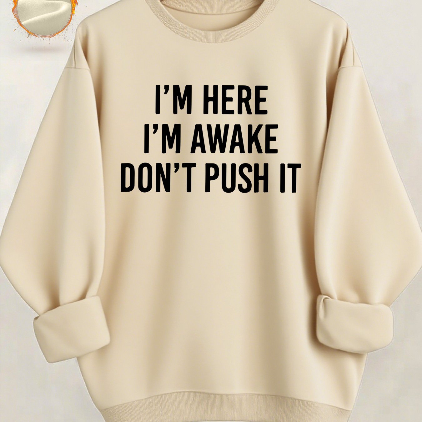 TEMU [circle Circle] Pattern Print Sweatshirt, Autumn And Winter Round Neck Casual Sweatshirt, Women's Round Neck Sweatshirt