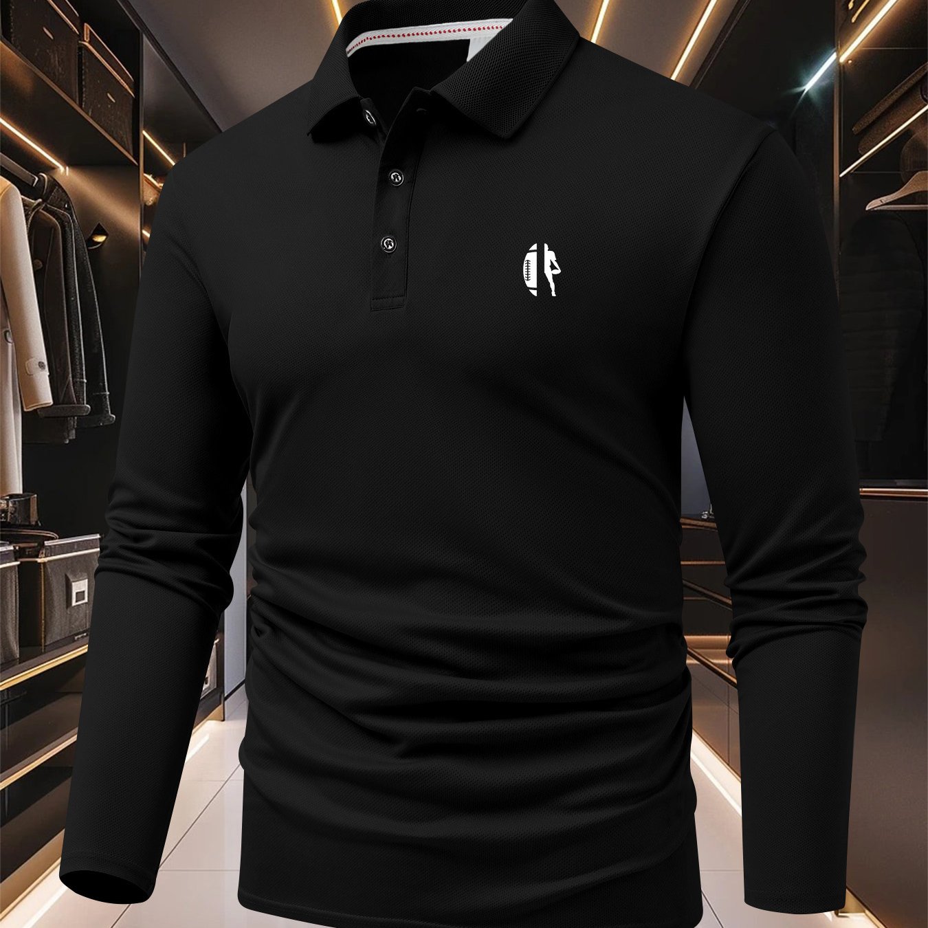 TEMU Men's Long Sleeve Shirt Print Sweatshirt Golf, Quick-drying Shirt