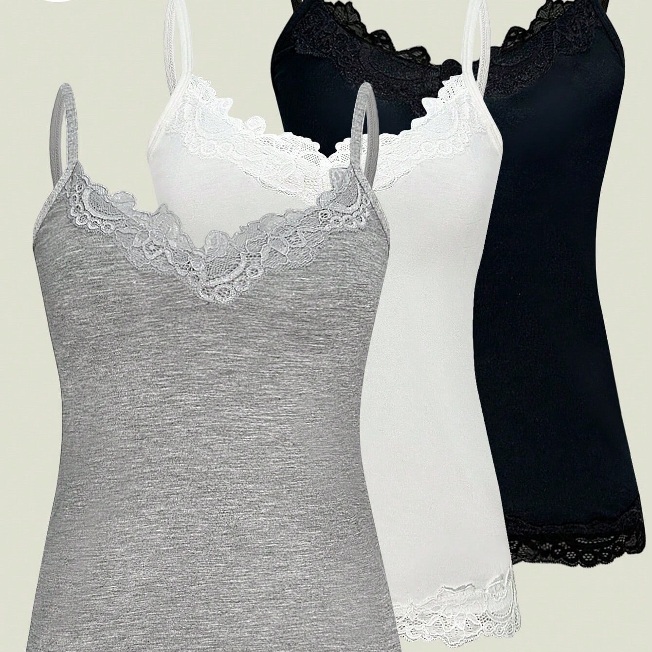 TEMU European And Sexy Camisole 3pcs Set