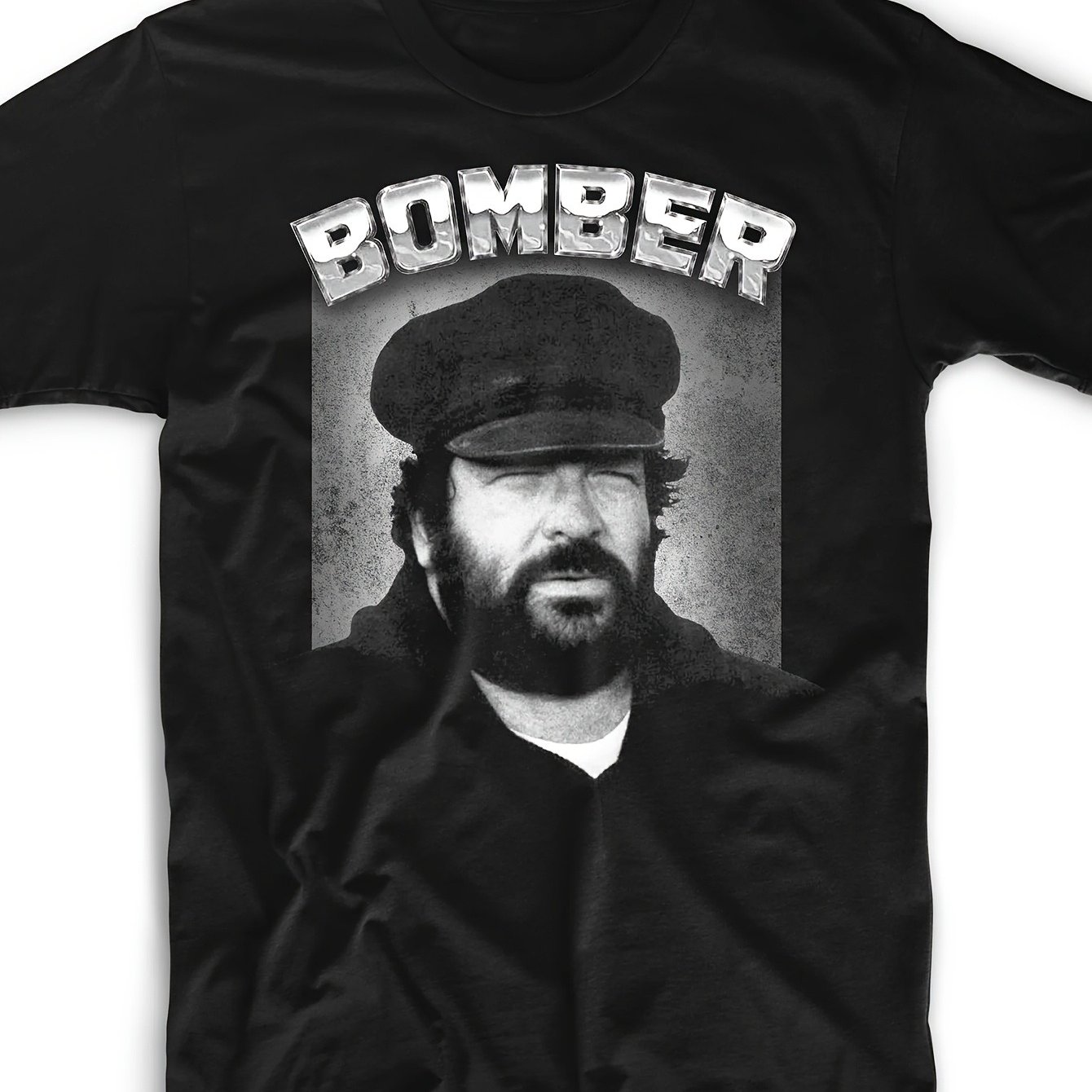 Bomber T-shirt Vintage Oversize Men's Shirt, Designer Clothes, Anime T-shirt, Funny T-shirt, Crew Neck, , Geometric-pattern, Regular Fit