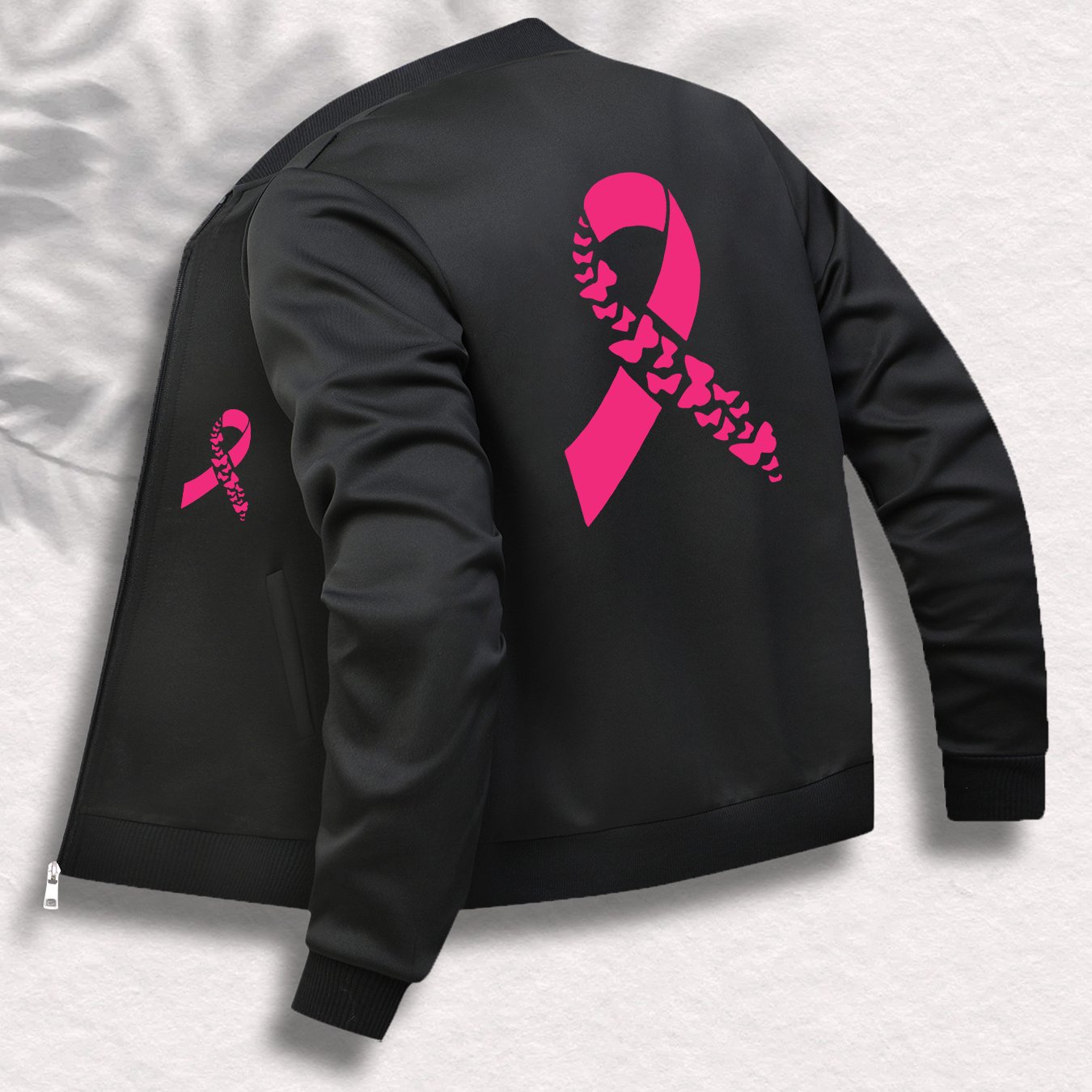 TEMU 2025 New Women's Casual Sport Jacket, With Trendy Print, Double-sided Chest And Back Patterns, Baseball Collar, With Pockets, Comfortable And