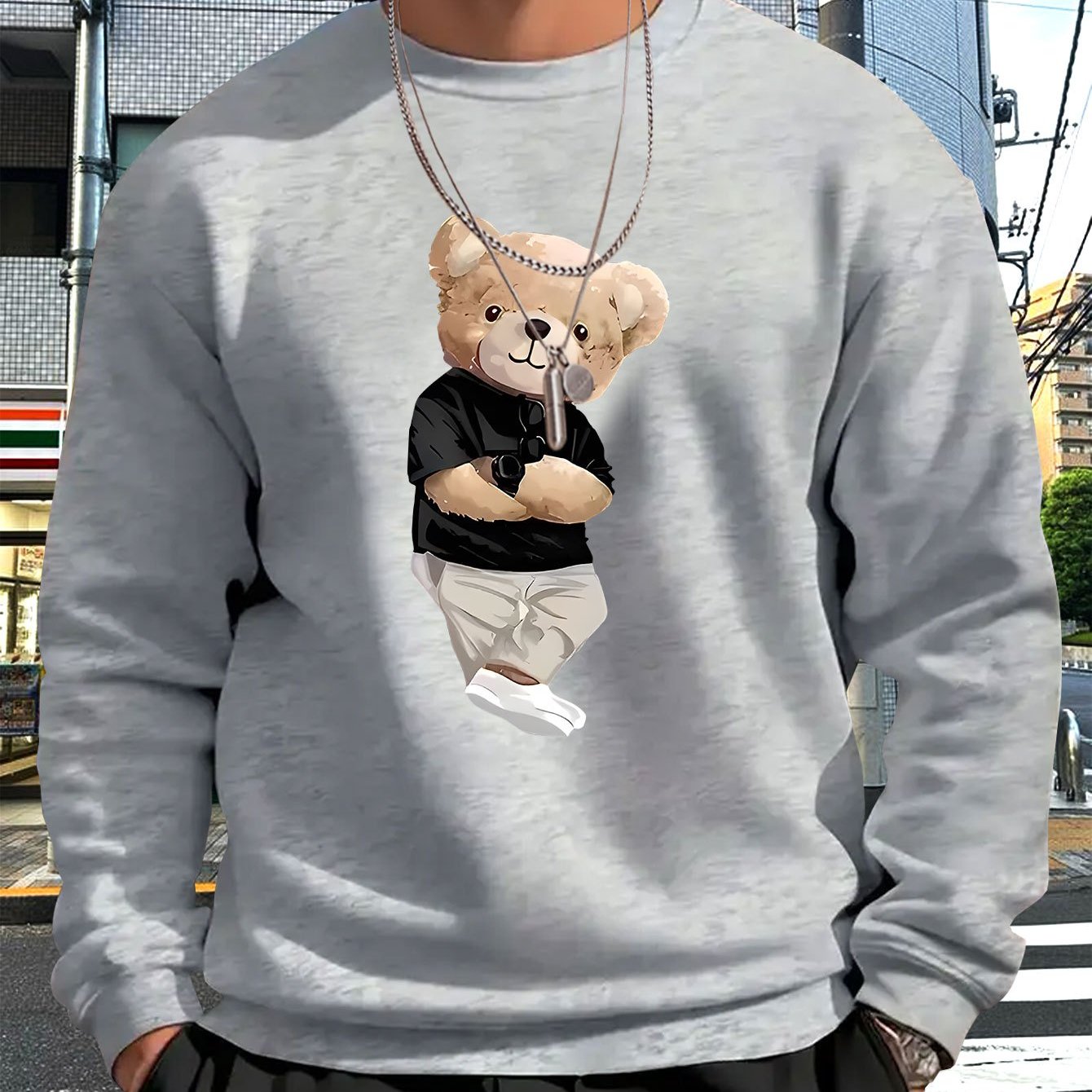 TEMU Element Sweatshirt, Neck Sweatshirt, Men's Casual Pullover Crew Neck Sweatshirt