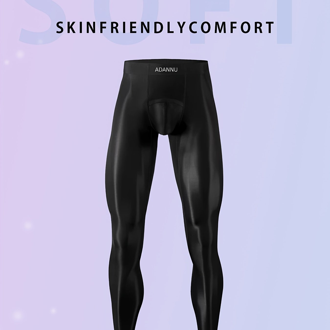 TEMU 1pc Sheer Men's Ankle Pants, High-stretch Quick-dry Athletic Leggings, Base Layer Tights For Running, Fitness, Yoga