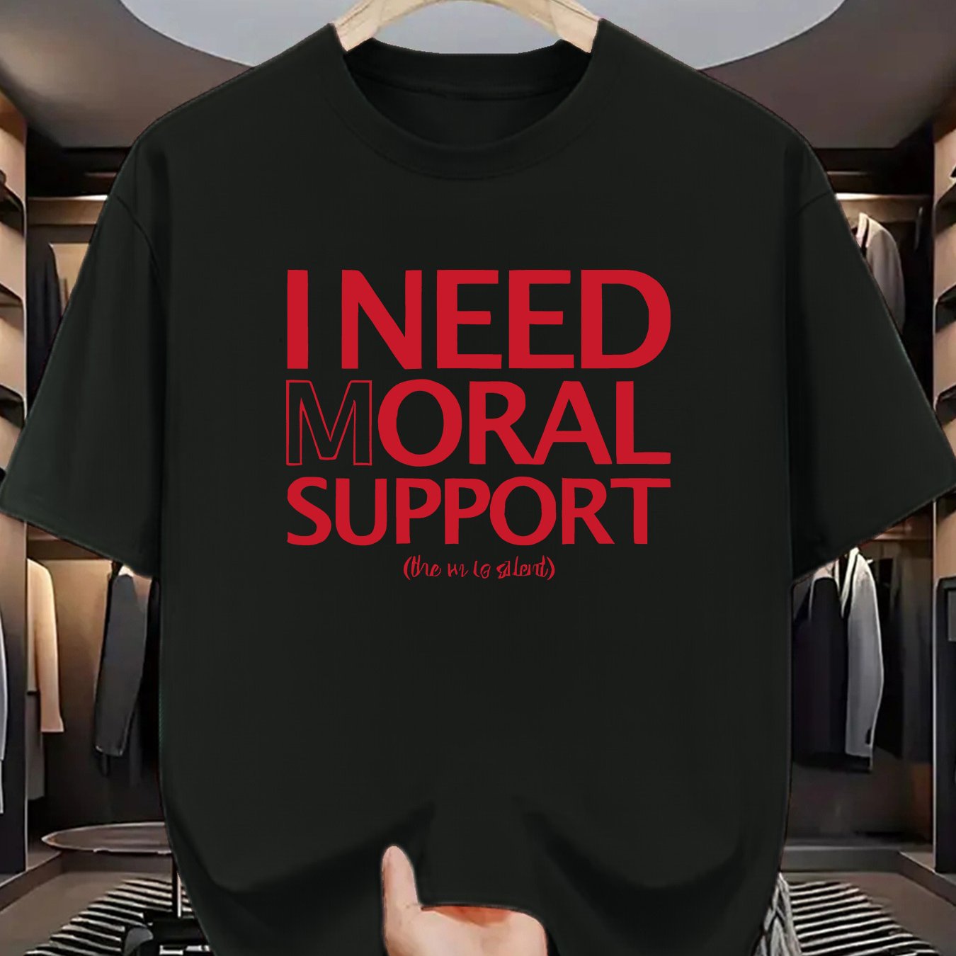 TEMU Ethical Support Needed: Short Sleeve T-shirt, Design, Suitable For Casual Wear And Activities