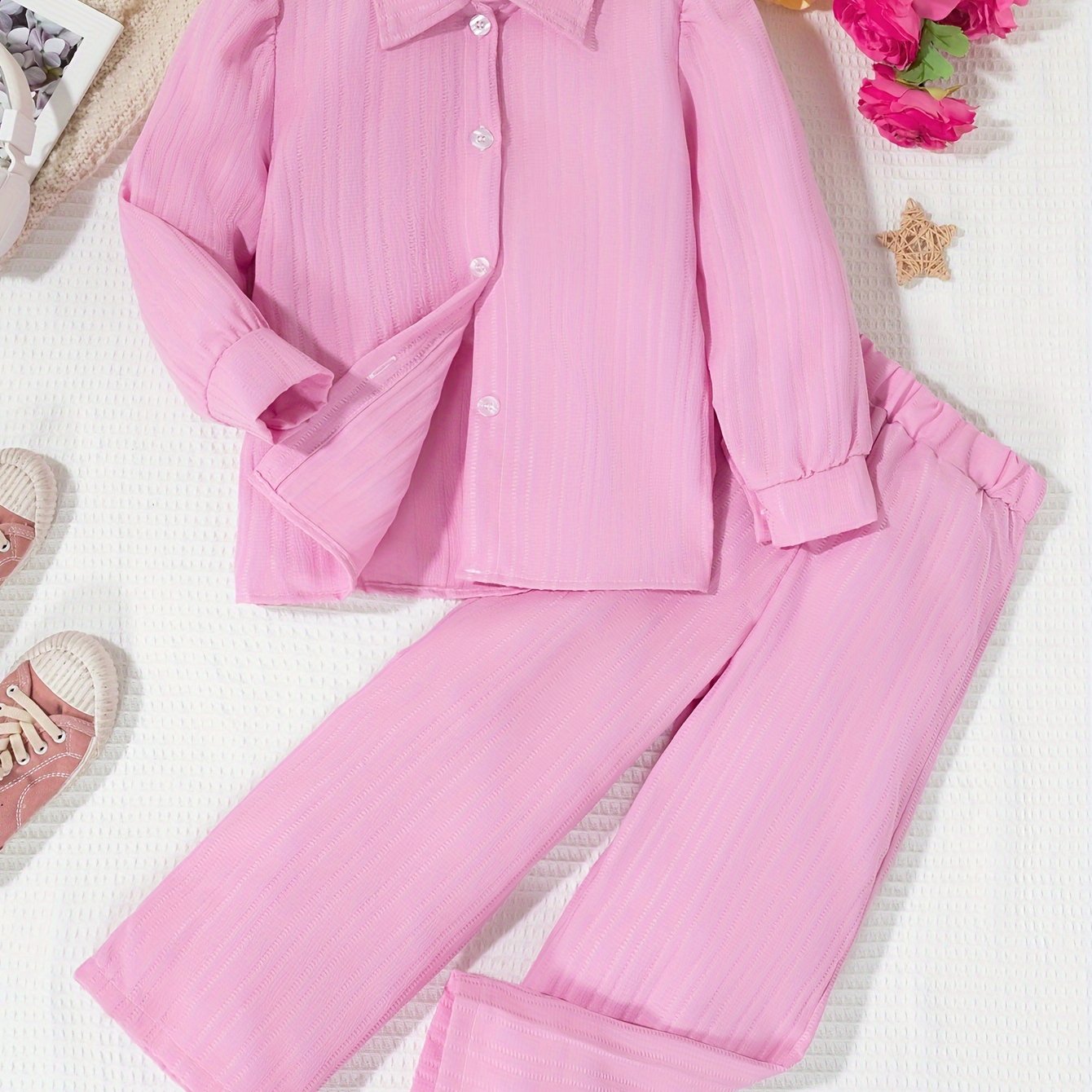 Image of New Long-sleeve And Long-pants 2pcs Set, Fashionable And Casual, Sporty Leisure Style (school Style) [girls' School Uniform, Girls' Back-to- Set, Halloween Carnival]