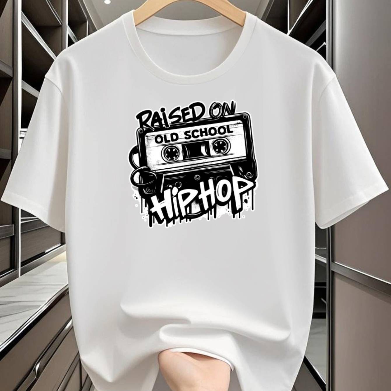 TEMU T-shirt, Print T-shirt Lightweight Design, Fashionable T-shirt Texture, Print T-shirt , , Comfortable T-shirt , T-shirt Clothing Design