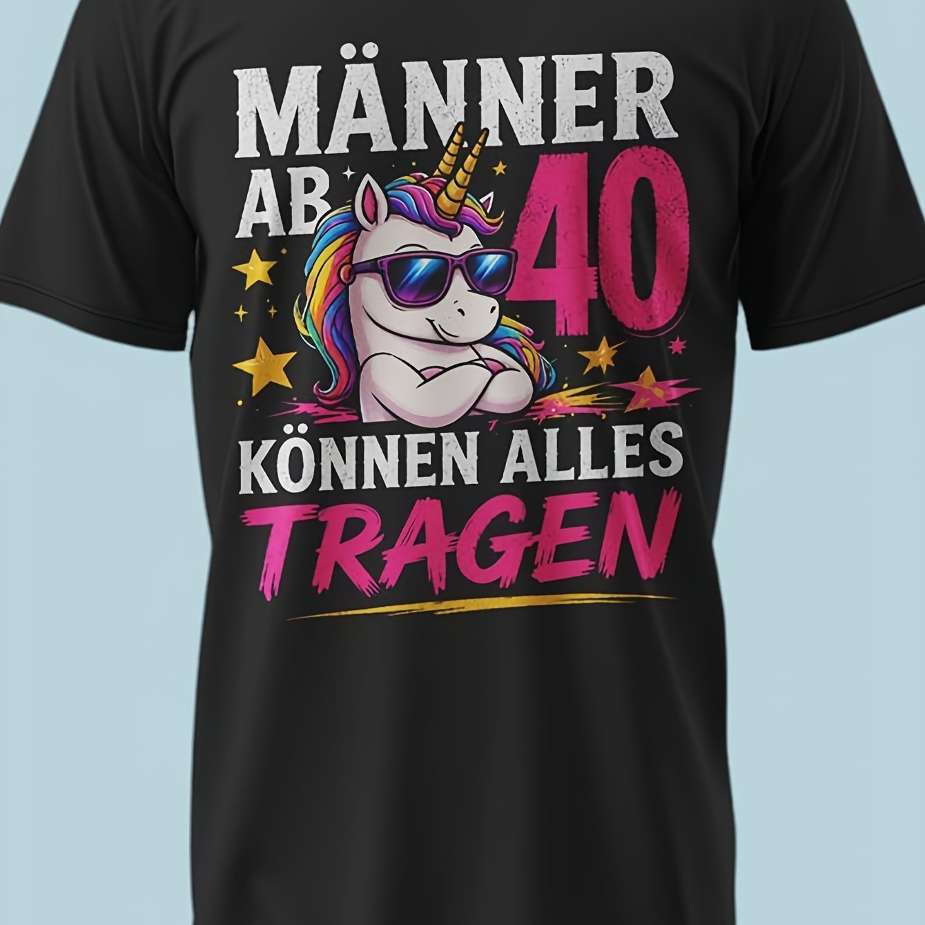 Over 40 Styles To Wear Anything Unicorn Or Lion T-shirt Funny 40th Birthday Shirt For Men Sporty T-shirt Trendy T-shirt Lightweight Tee Summer Tee