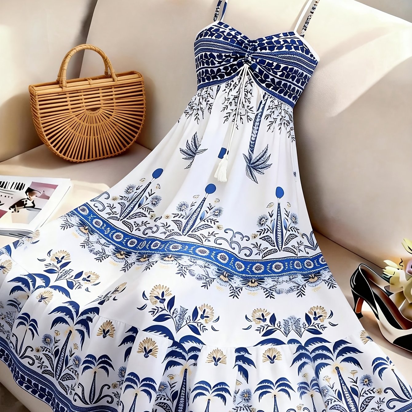 TEMU Plus Size - Plus Size - Women's Floral Fashion Off-shoulder Printed Elegant Long Dress, Summer Plus Size Flower Dress, Plus Size Elegant Dress,