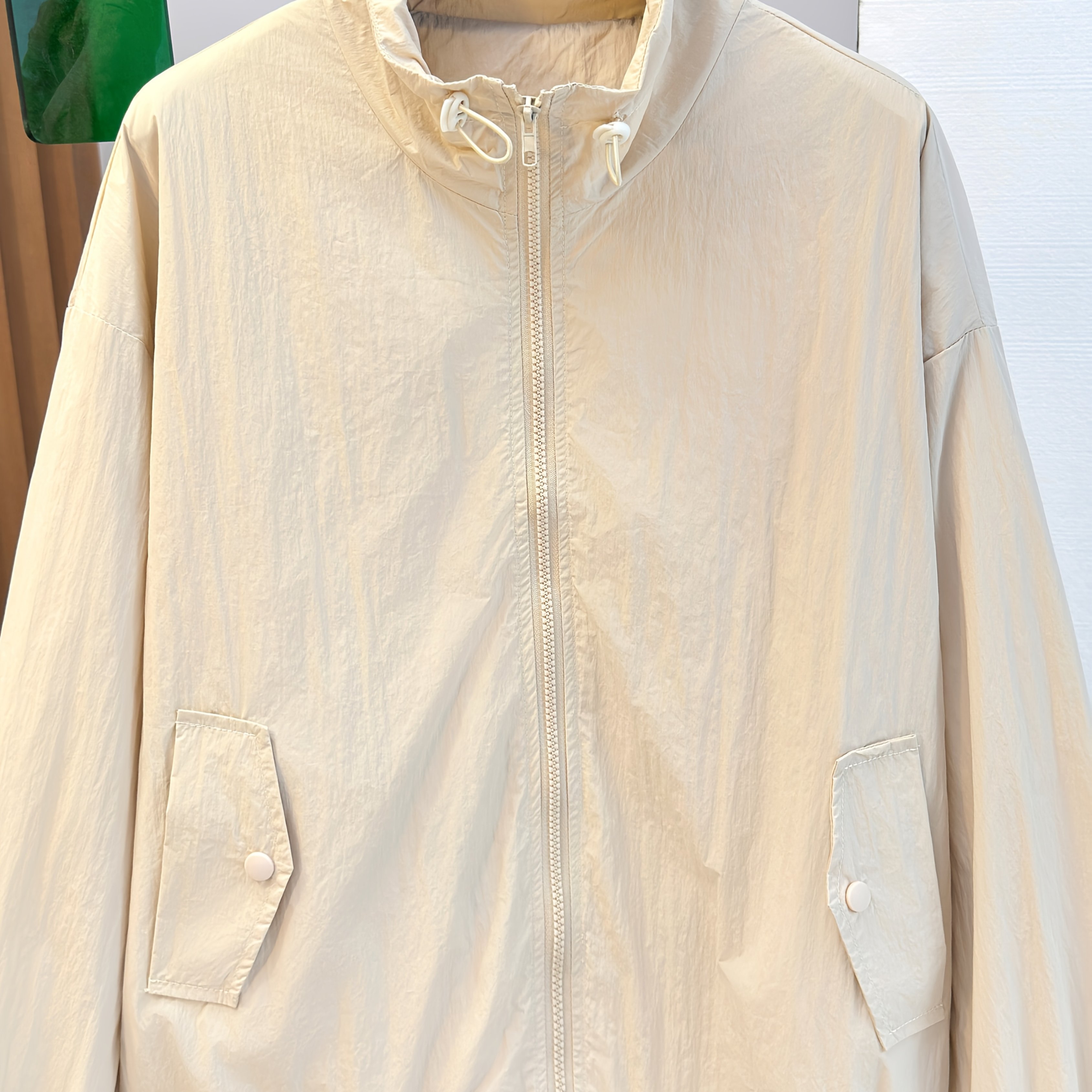 Image of A Women's Collar Zipper Solid Color Casual Versatile Women's Spring And Autumn Jacket Coat