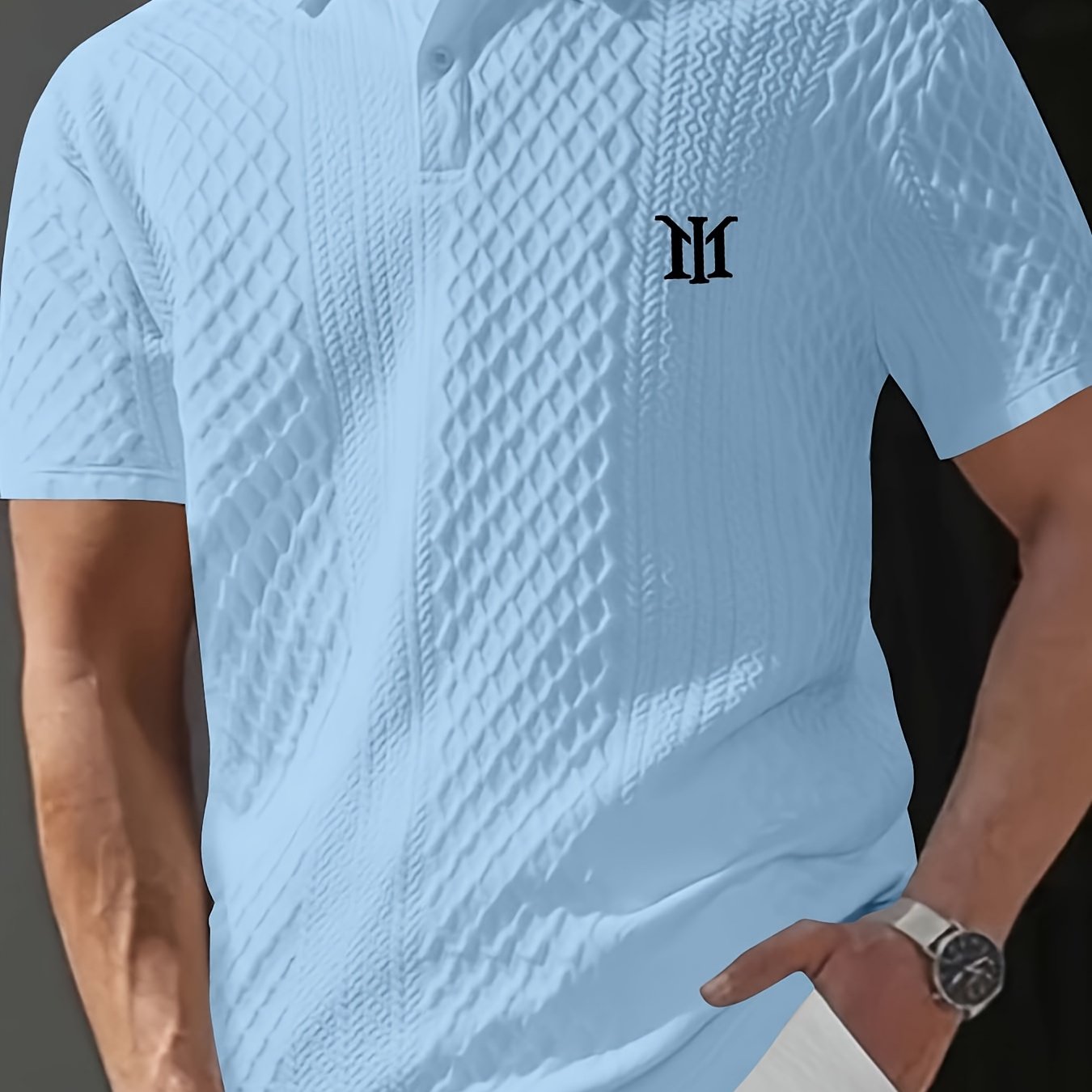 TEMU Men's New Textured Fabric Shirt