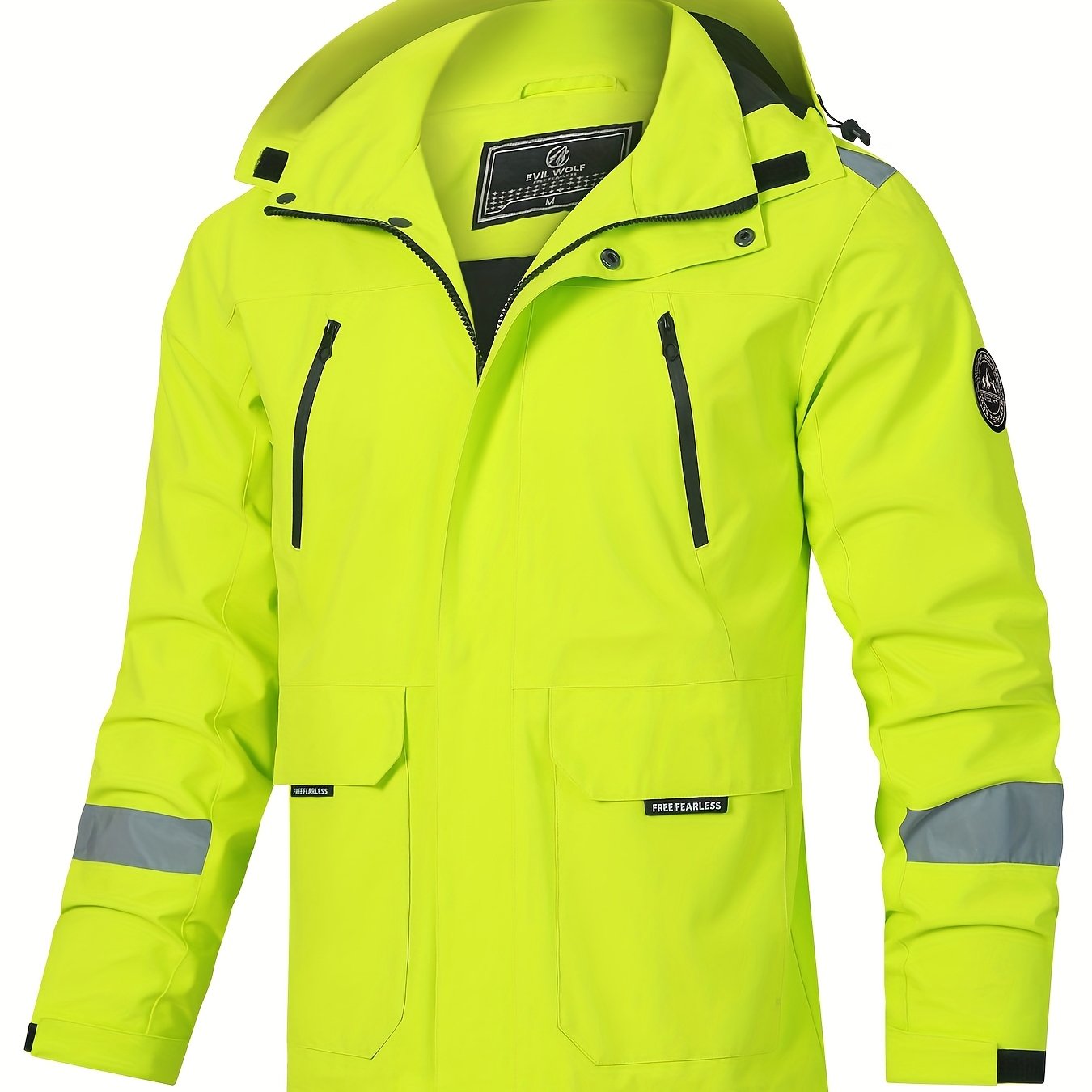 Image of Men's Spring Autumn Casual Lightweight Jacket, Pocketed Zippered Hooded Outdoor Sports Coat, Suitable For Hiking And Camping, Outdoor Sports Jacket|smooth Jacket Design|polyester Lining
