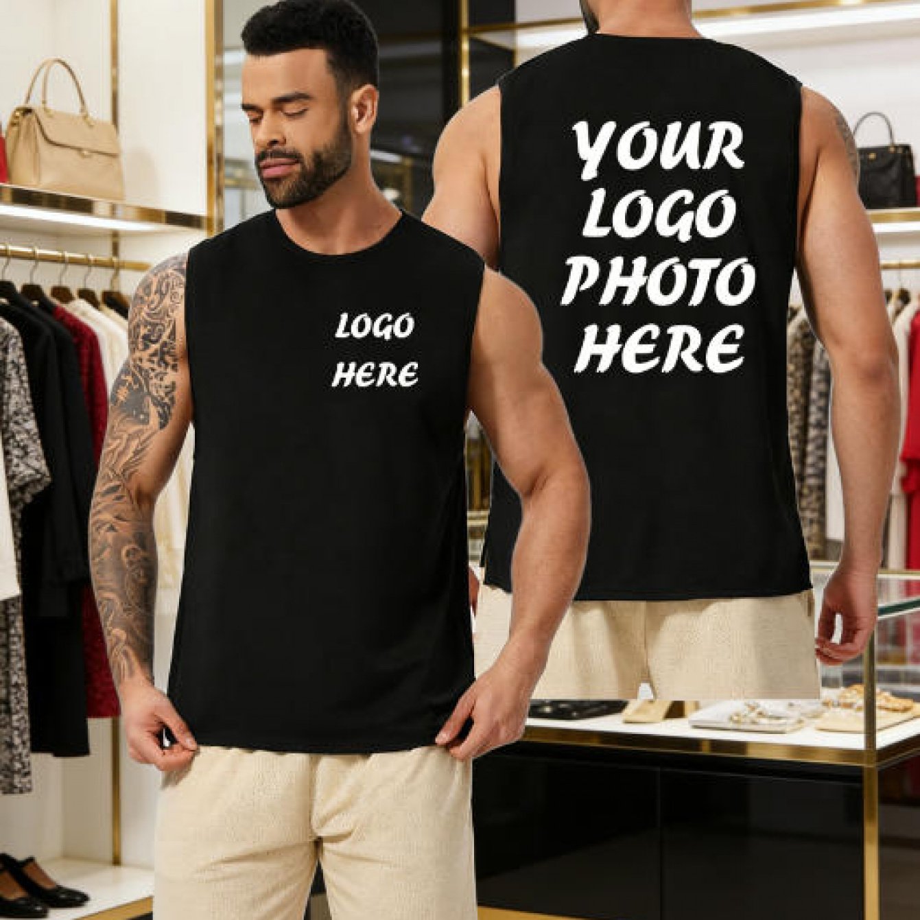TEMU Custom Men's Sleeveless Sports Tank Top, Lightweight And Breathable, Summer , Basketball, And Soccer Activities. A Versatile And Stylish Casual