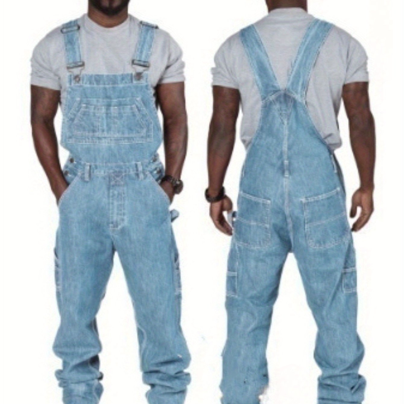 TEMU 2026 European And American 's Overalls Fashionable Multi-pocket Trousers