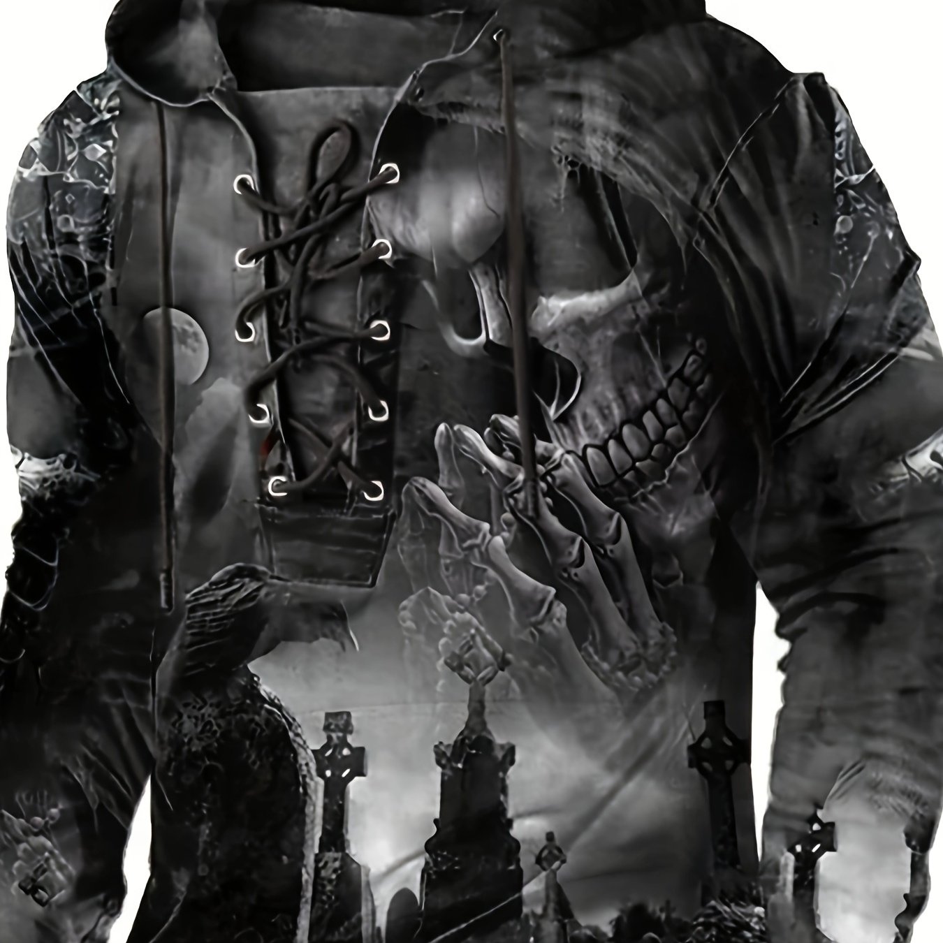 Men's Autumn And Winter Long Sleeve 3d Print Hooded Sweatshirt, Halloween