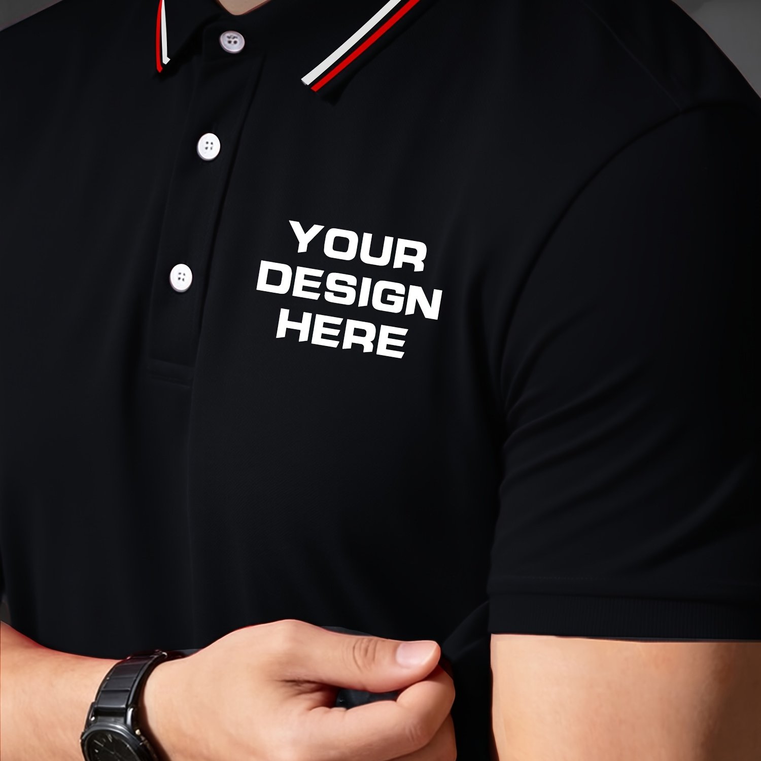 TEMU 10pcs Men's Custom T-shirts, Supports Customization With Options For Left Front Chest And Back Printing. Personalized Prints, Quick-drying