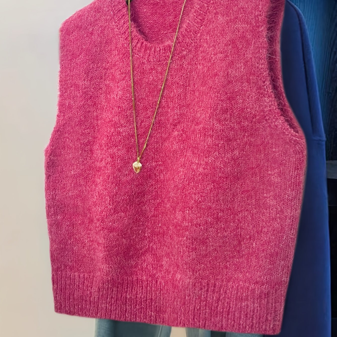 And Cozy Vest For Women, Suitable For Spring And Autumn, Regular Sleeveless V-neck Sweater Vest, Layering Over A Cardigan. [ll168]