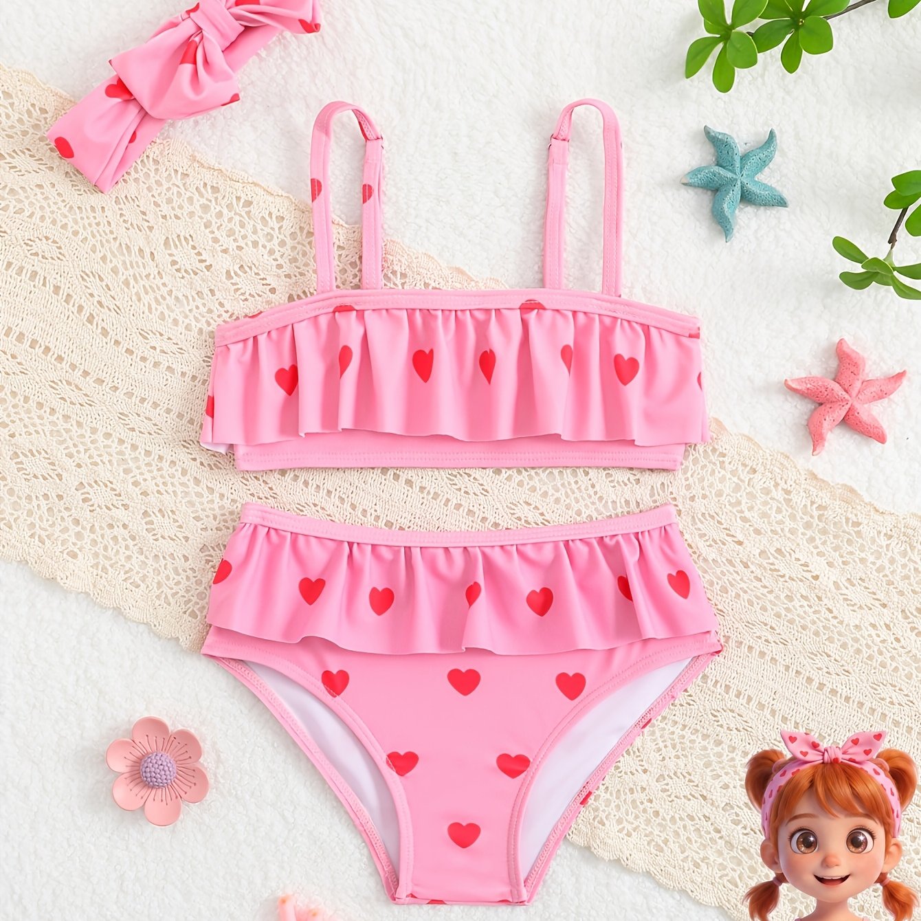 Image of Girl's Bikini Set Swimming Pool