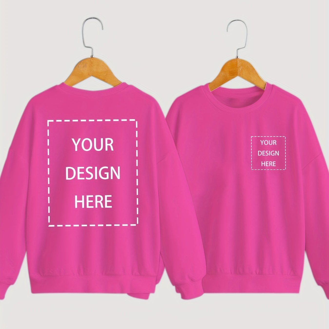TEMU Women's Custom Printed Crewneck Sweatshirt, Suitable For Casual Daily Wear