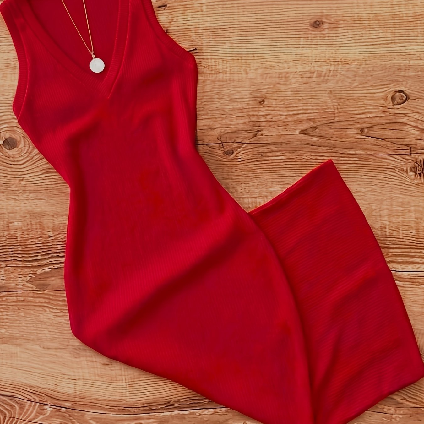 's Day Edition V-neck Dress, Slim-fit Hip-hugging Design For A Look, Versatile Style For Daily , Dates, And Elegant Occasions
