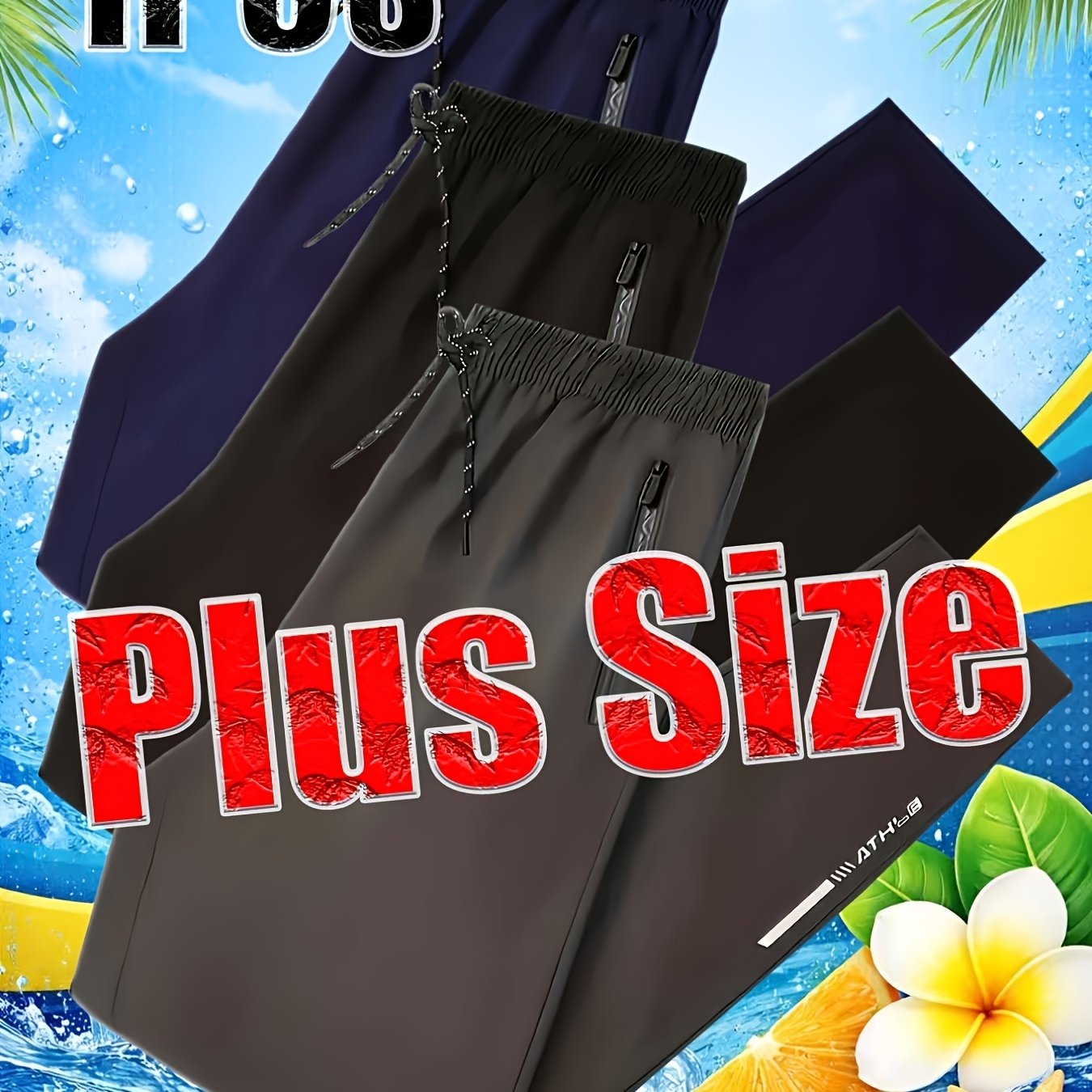 TEMU Men's Oversized Casual Sporty Pants, Extra-large And Extra-long, Designed For Strong And Plus-size Individuals. Ideal For Casual , Daily Wear,