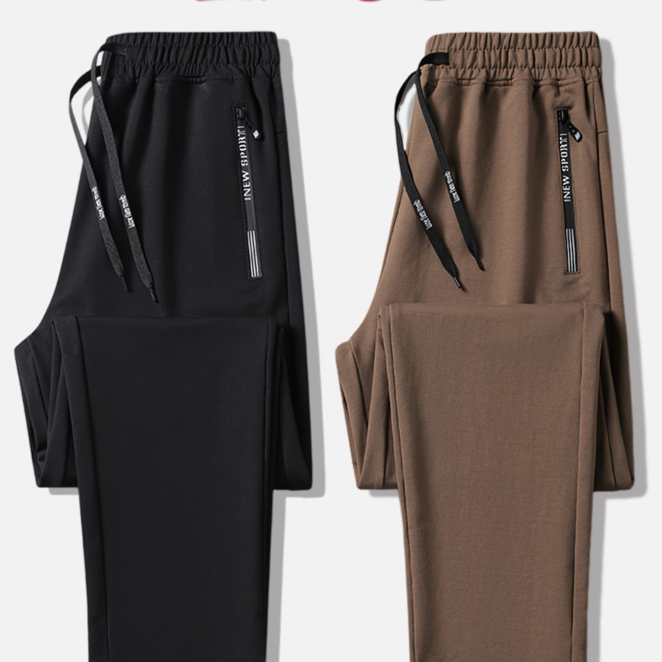 E-shop 2er-Set Herren- und Damen-Freizeithosen, Herren-Sportshorts mit Buchstabenprint, modische Allwetter-Sport-Langhosen,