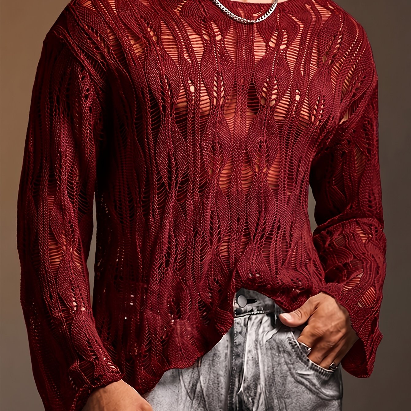 Men's Stylish Versatile Knitted Long-Sleeve Pullover