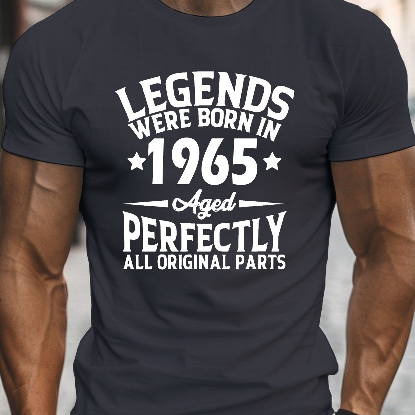 TEMU Men's Short-sleeve Crew Neck Tee With , A Comfortable And Lightweight Casual For Summer.