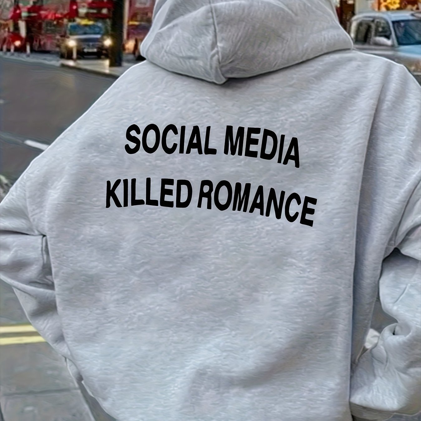 Image of A Social Media Theme Design Trendy Sweatshirt Women's Hoodie High Quality Thick Sweatshirt Autumn Winter Streetwear Gift For