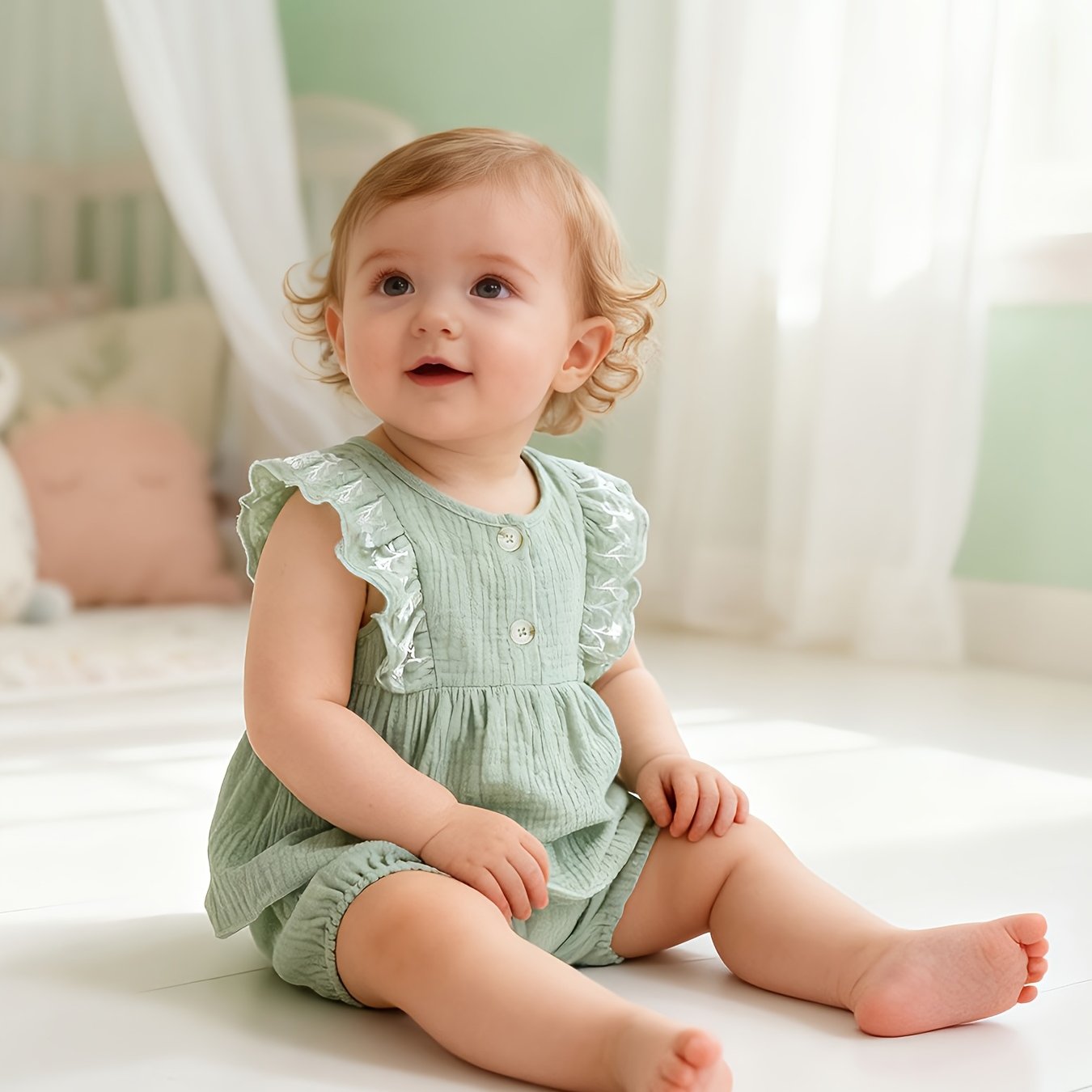 Fresh Three-color Crepe Set: Pink , Apricot Gentle, Green , For Outdoor