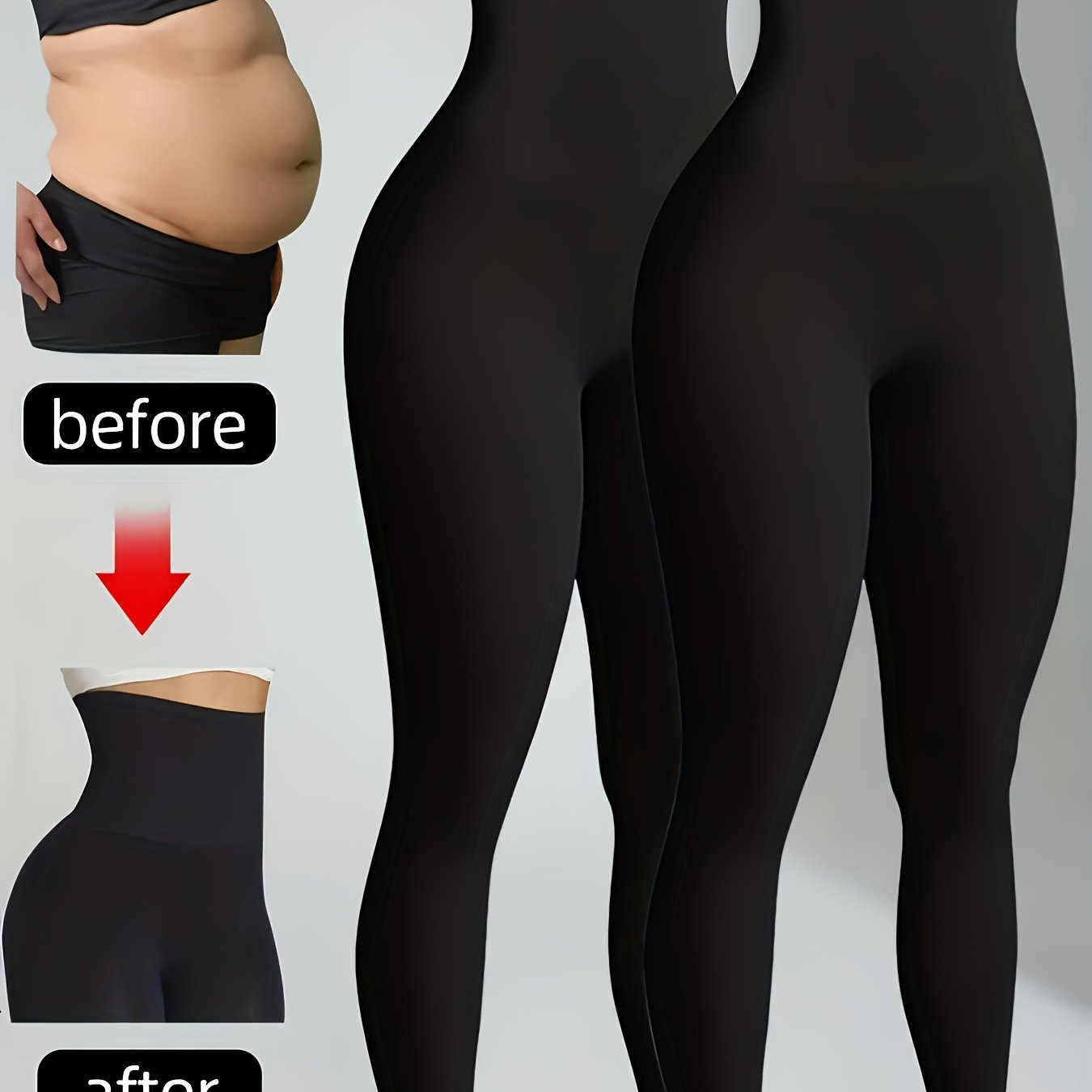 TEMU 2 Pair Of Women's High-waisted Shaping Pants With Great That Smooth And Shape The Waist And Abdomen, Making Them Look And . Or On Special