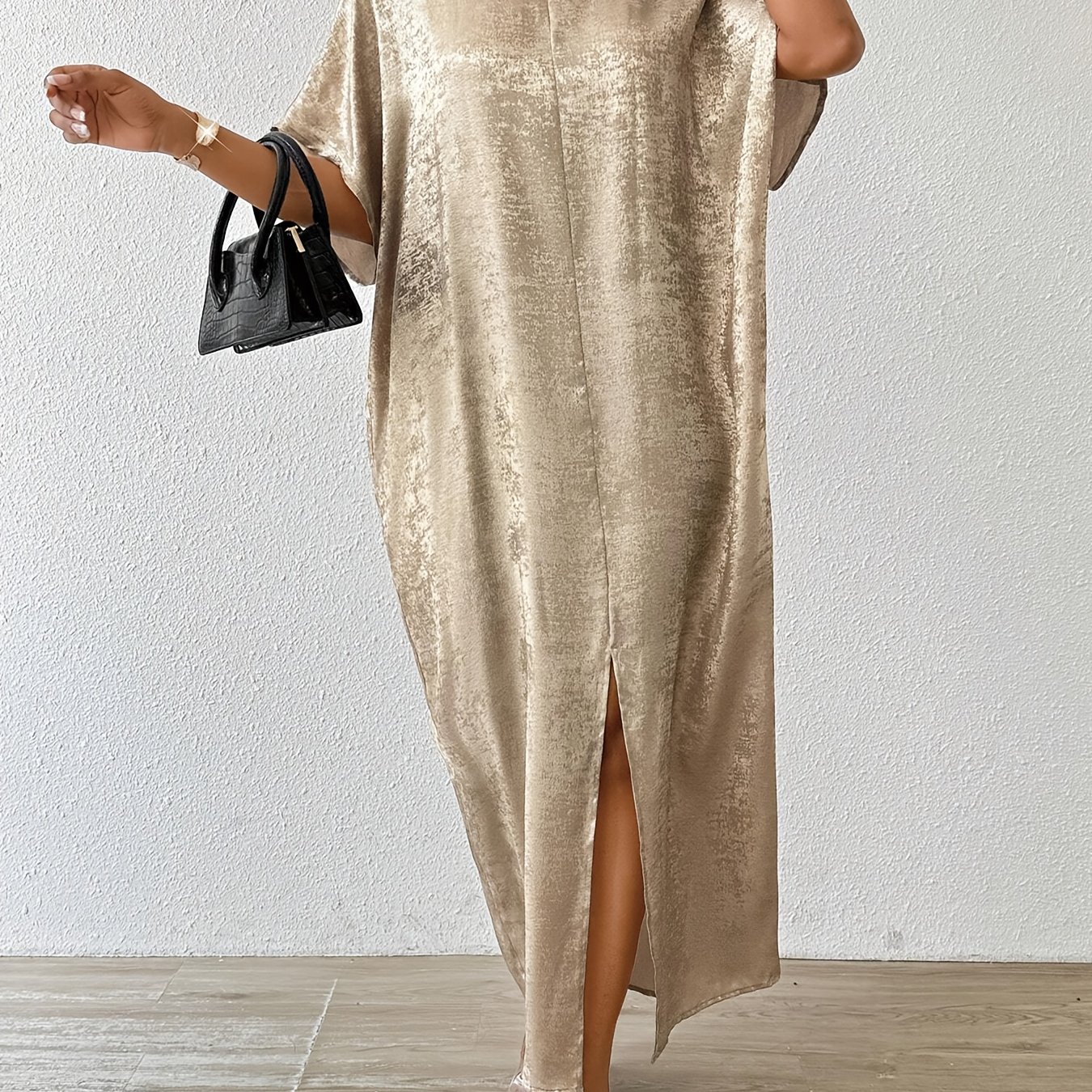 TEMU Holiday Dress /wedding Guest/costume/dance Dress/golden/dinner Dress, Casual Party