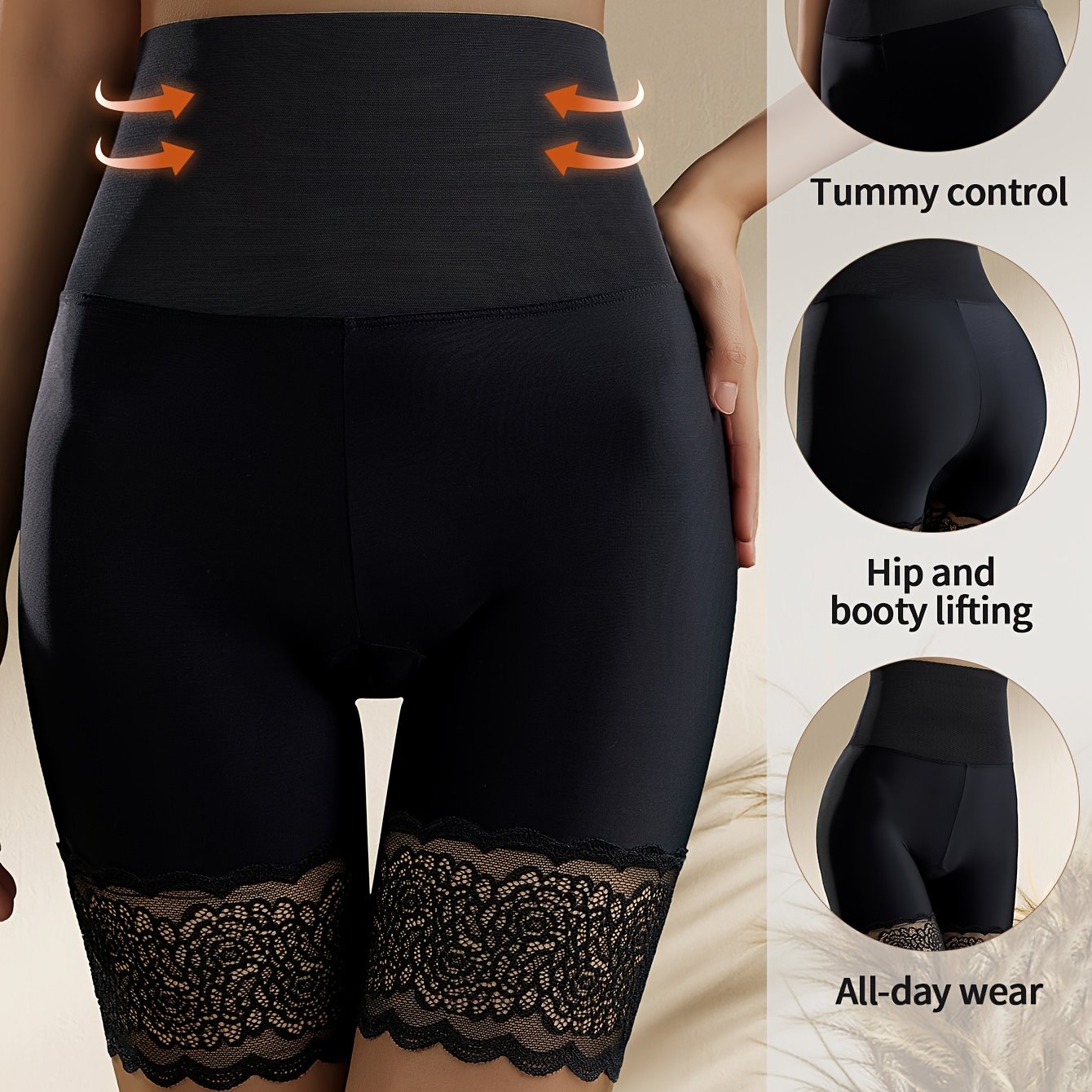 Image of High Waist Abdomen Pants Female Postpartum Waist Corset Hip Lifting Tights Size Lace Body Shaping Pants Female
