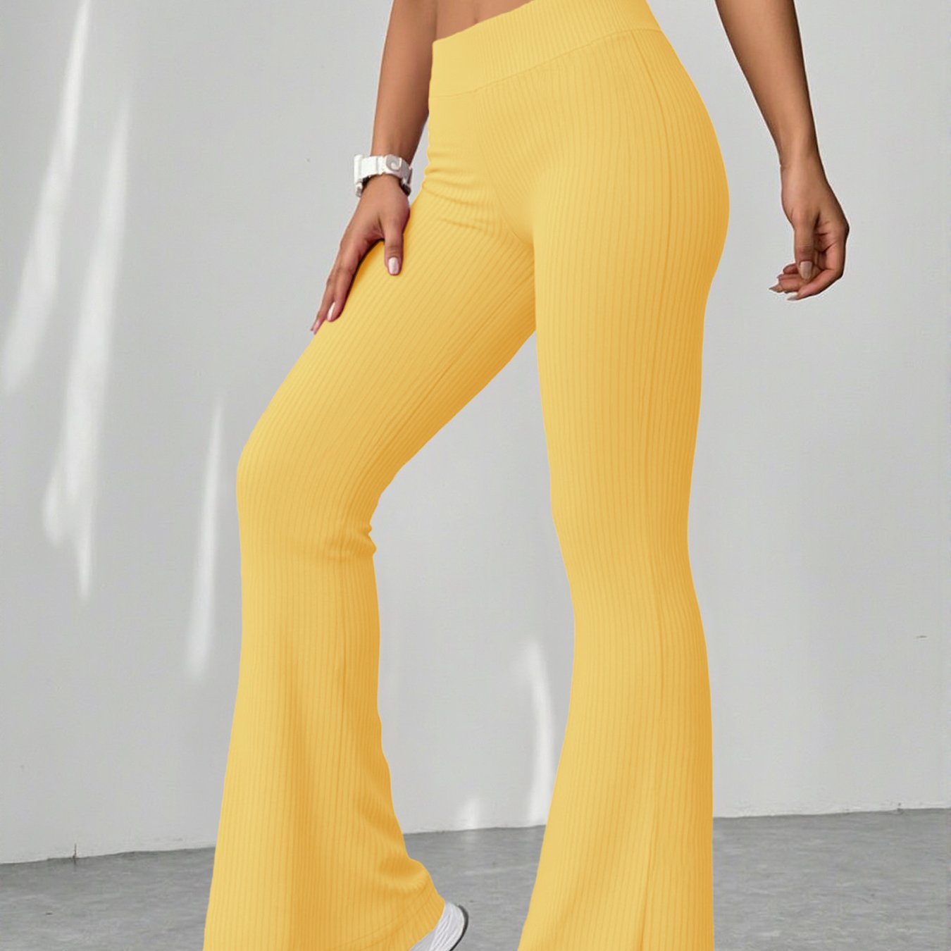 TEMU Hot! Premium Straight-leg Slightly Flared Trousers - Slim Fit, Not Tight, Breathable And Not Stuffy, Pear-shaped Figure , Mature- For Shopping,
