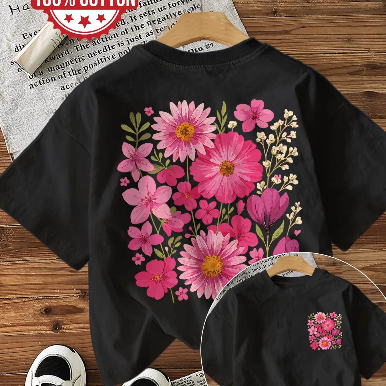 Graphic Print T-shirt, Short Sleeve Crew Neck Casual Top For Summer And Spring, Women's Clothing
