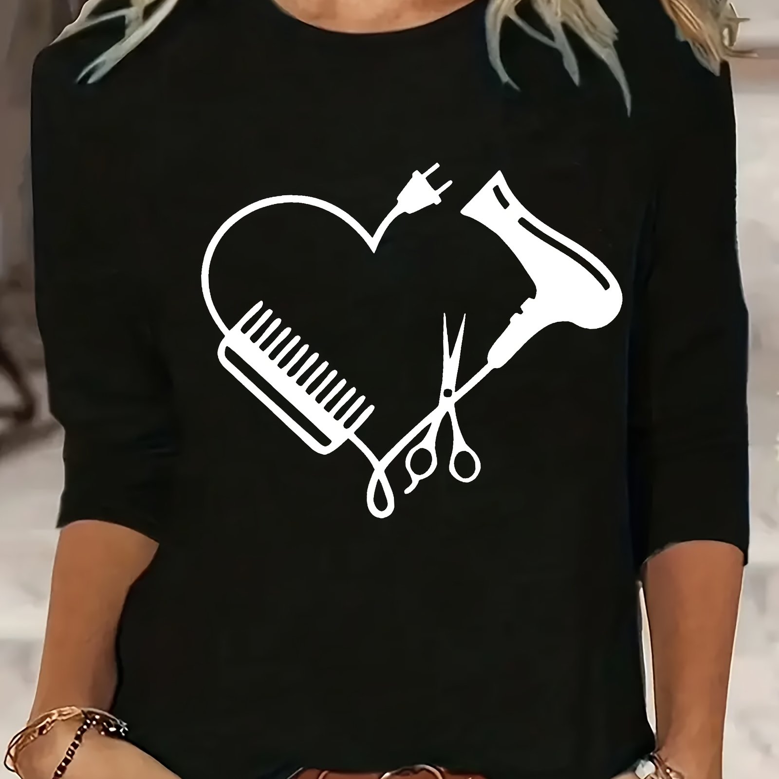 Image of Fashionable And Trendy, Loose And Comfortable, Women's Casual Round Neck Long Sleeve, Women's Fall Winter Clothing