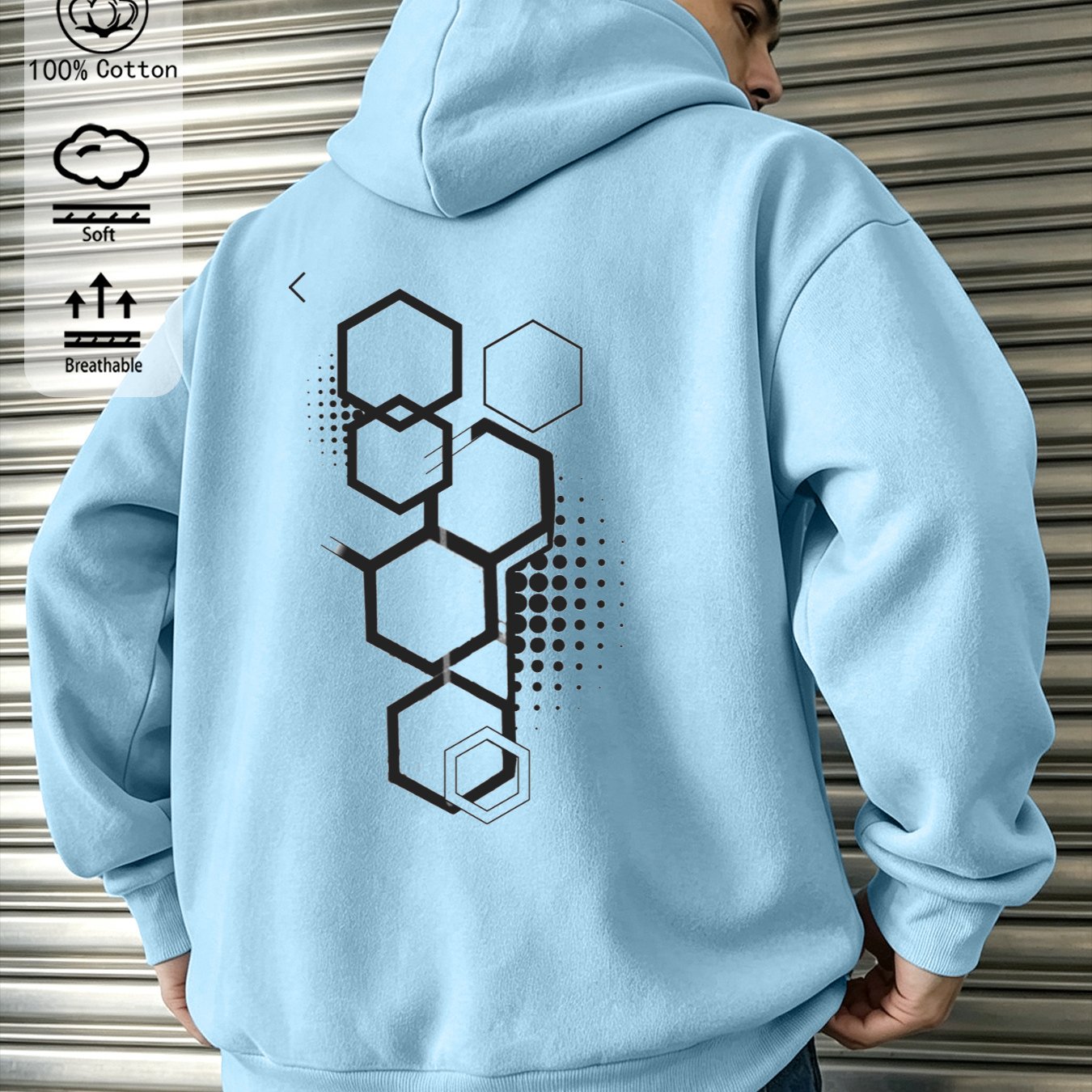 Image of Autumn Zip-up Hooded Sweatshirt For Men, Streetwear Cotton Lightweight Jacket With Drawstring Hood & Side Pockets, Loose Long-sleeve Casual Coat, Local Warehouse Shipping