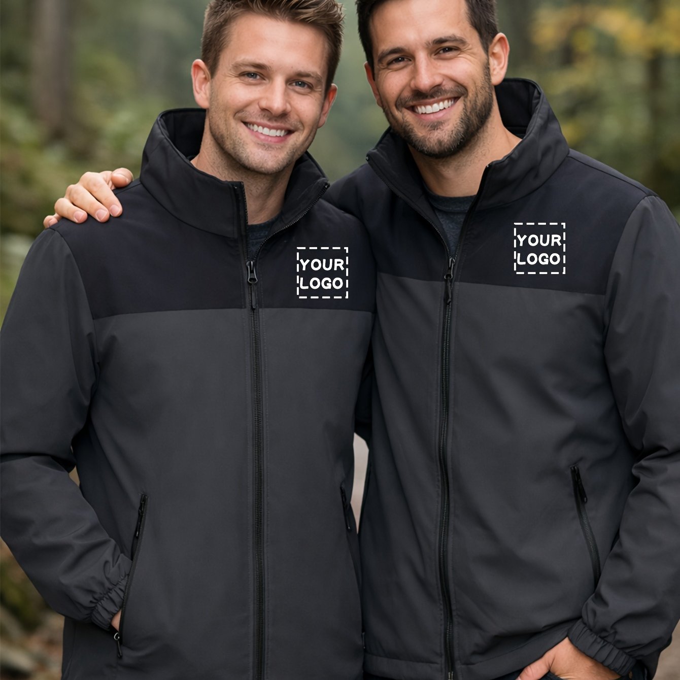 TEMU Personalized Customization - The Couple's Sweatshirt Is Designed With A Customized Color Division Using / . This Tie Pocket Is Suitable For Use