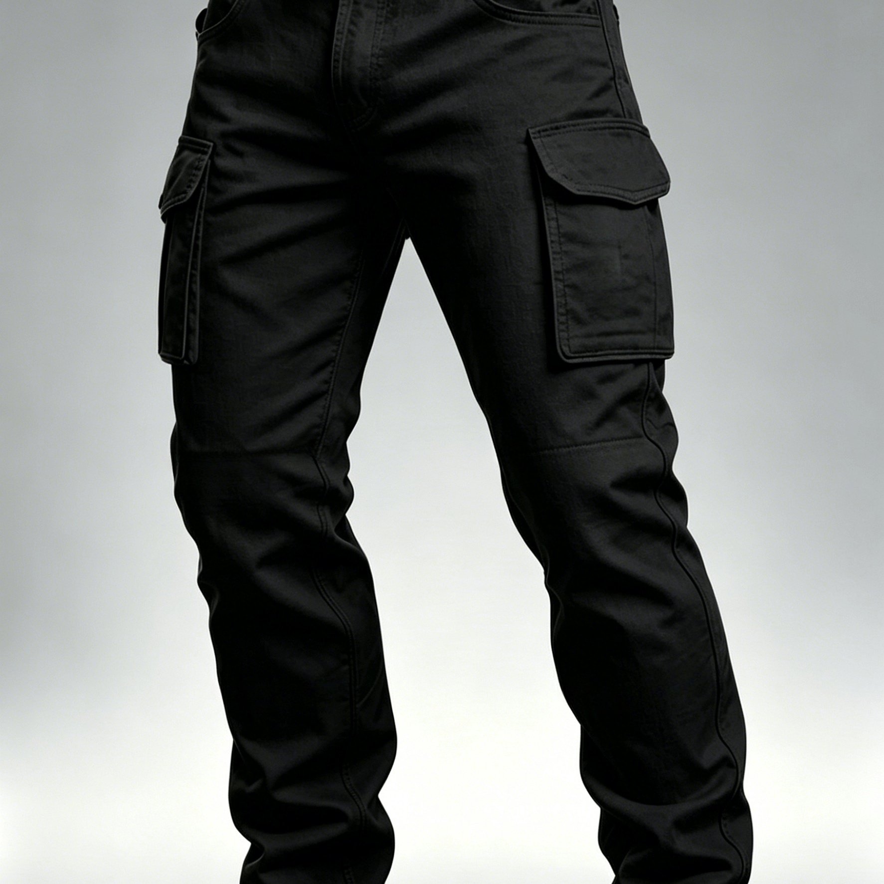 Image of Men's Cargo Pants, In Multiple Colors, Casual Straight-leg Tactical Cargo Trousers, Multi-, Fashionable Streetwear For Outdoor Daily Casual Wear, Loose Jogger Style, Plus Size